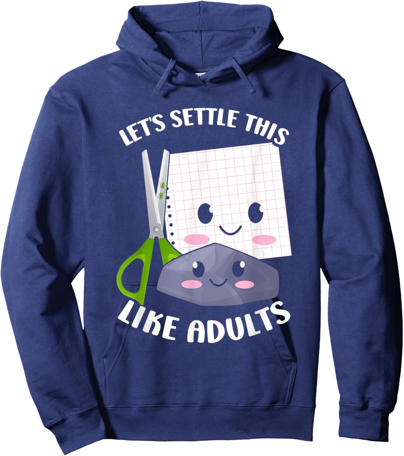 Rock Paper Scissors Funny Group Kawaii Halloween Costumes Hoodie - Hoodie | Navy