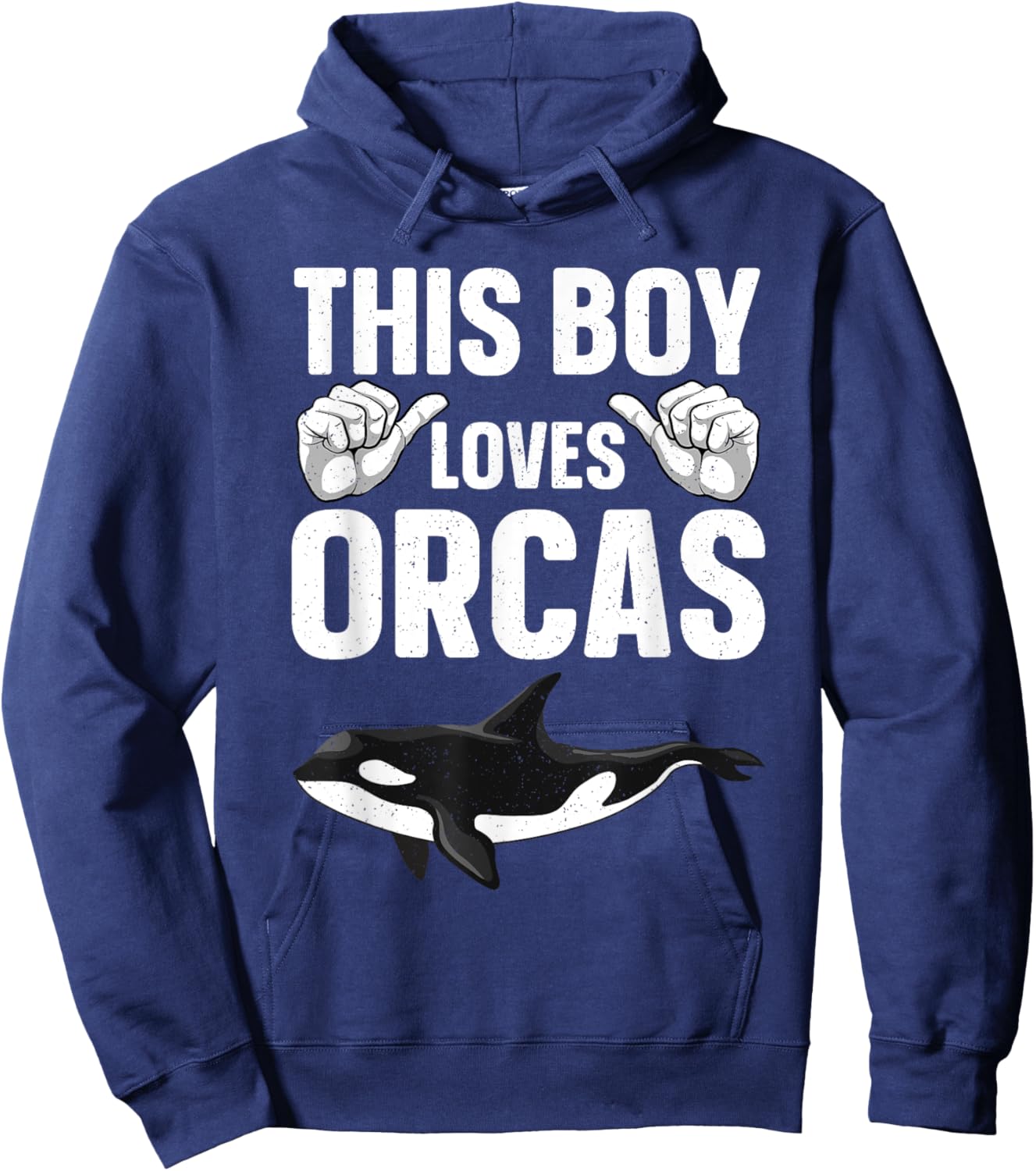 Cool Orca Design For Boys Kids Men Sea Orca Whale Lover Orca Hoodie - Hoodie | Navy