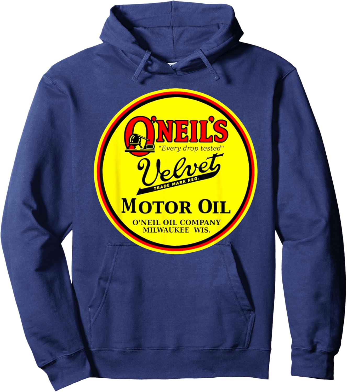 Retro Vintage Gas Station O'Neils Motor Oil Car Bikes Garage Hoodie - Hoodie | Navy