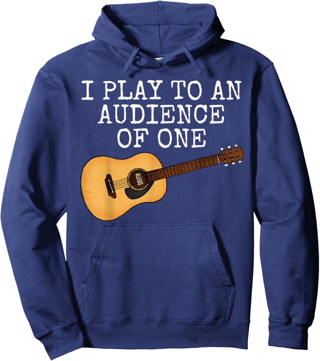 I Play To An Audience Of One, Worship Leader Church Guitar Hoodie - Hoodie | Navy