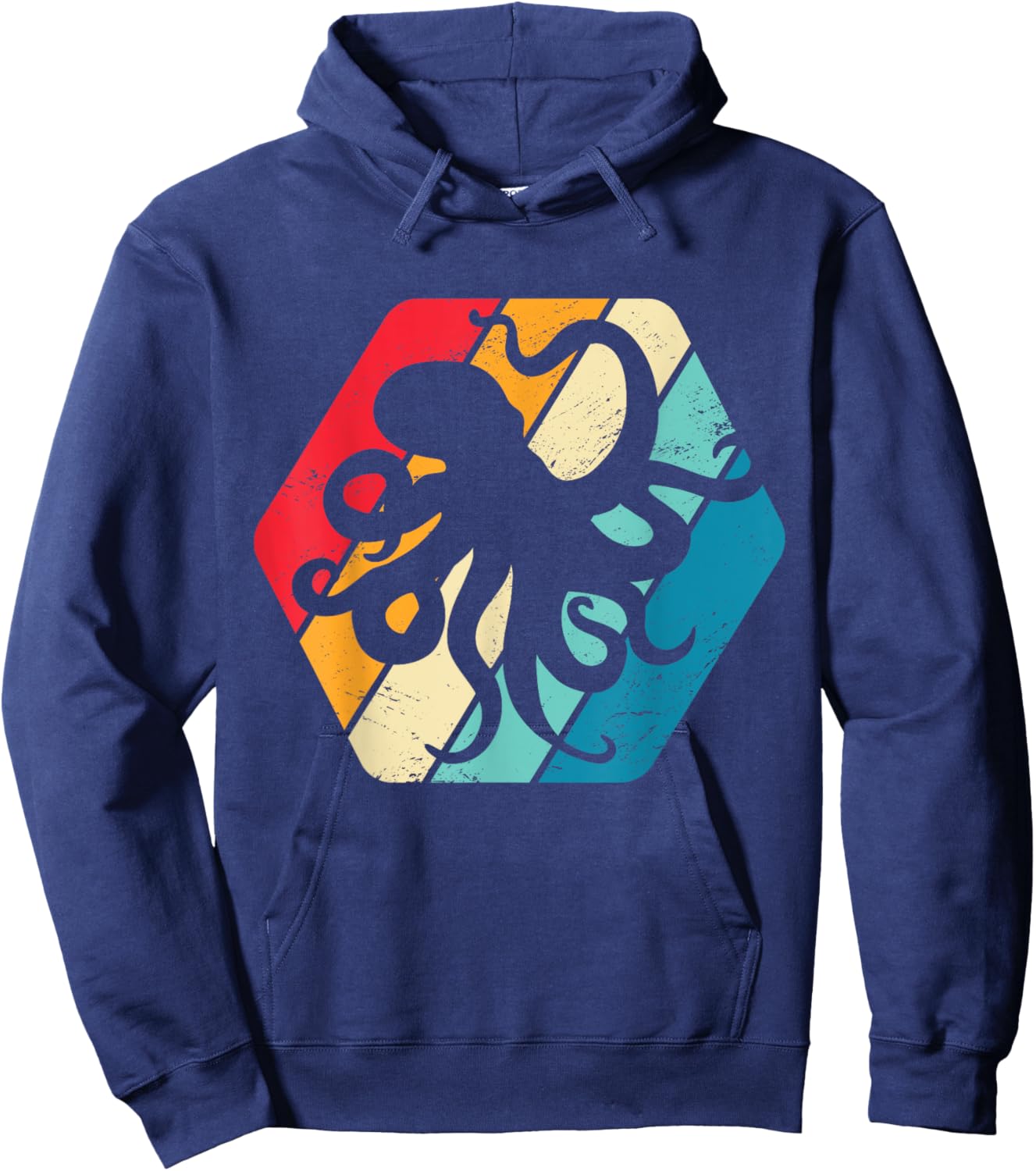 Krake Tintenfisch Octopus Ozean Meer Retro Hoodie - Hoodie | Navy