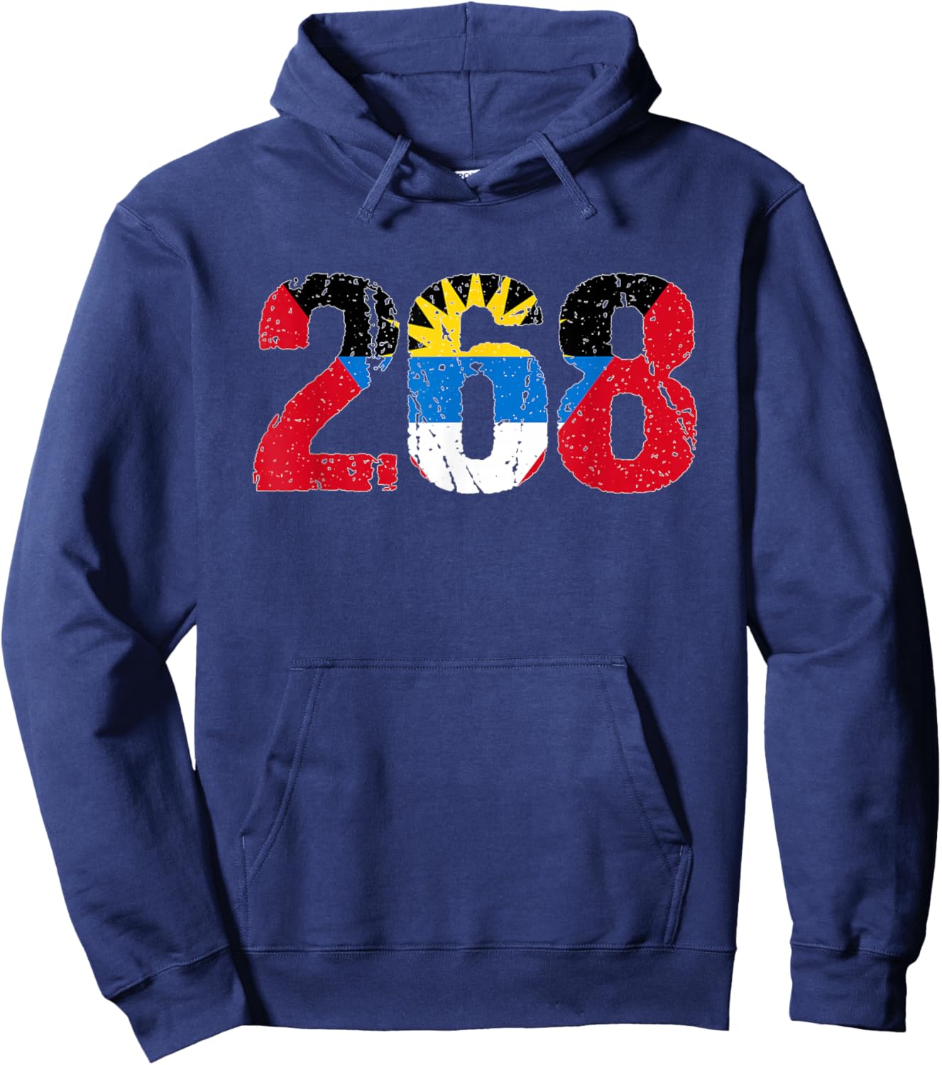 268 Antigua and Barbuda Hoodie - Hoodie | Navy