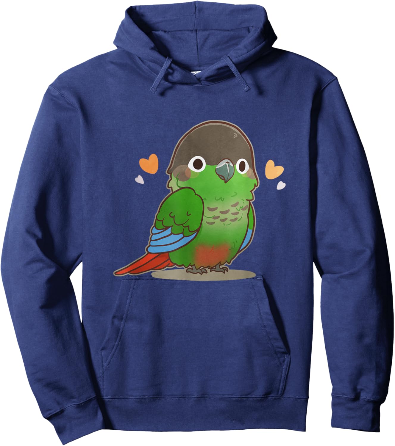Green-cheeked Conure Parrot, Funny Cute Pet Greencheek Bird Hoodie - Hoodie | Navy