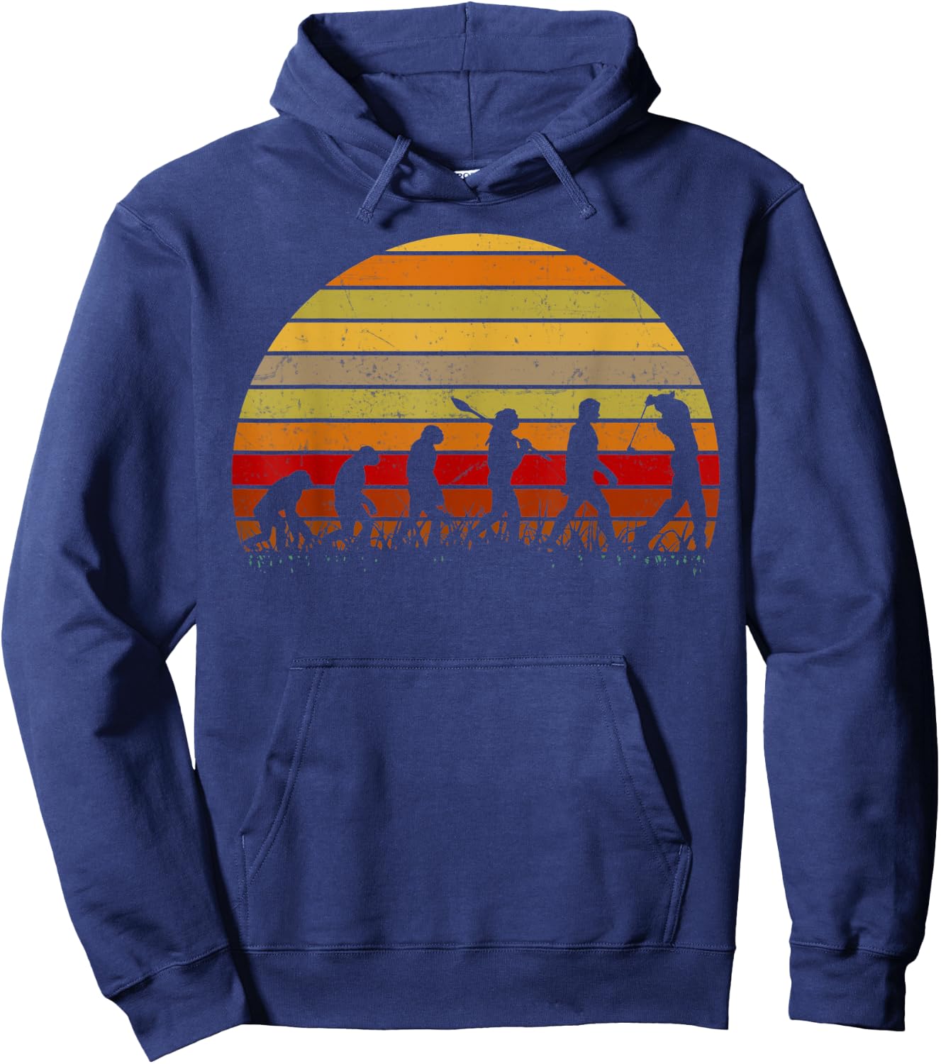 Retro Golf Evolution Gift Golf Players Vintage Golf Hoodie - Hoodie | Navy