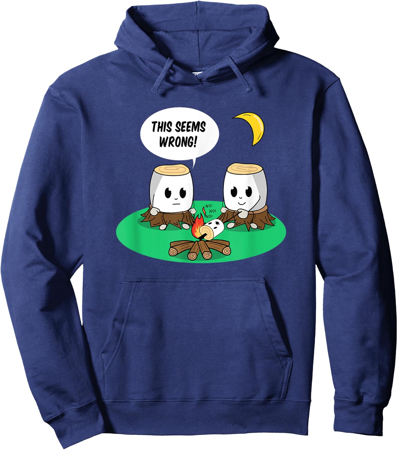 Marshmallows Roasting Marshmallow Campfire Bonfire Camping Hoodie - Hoodie | Navy