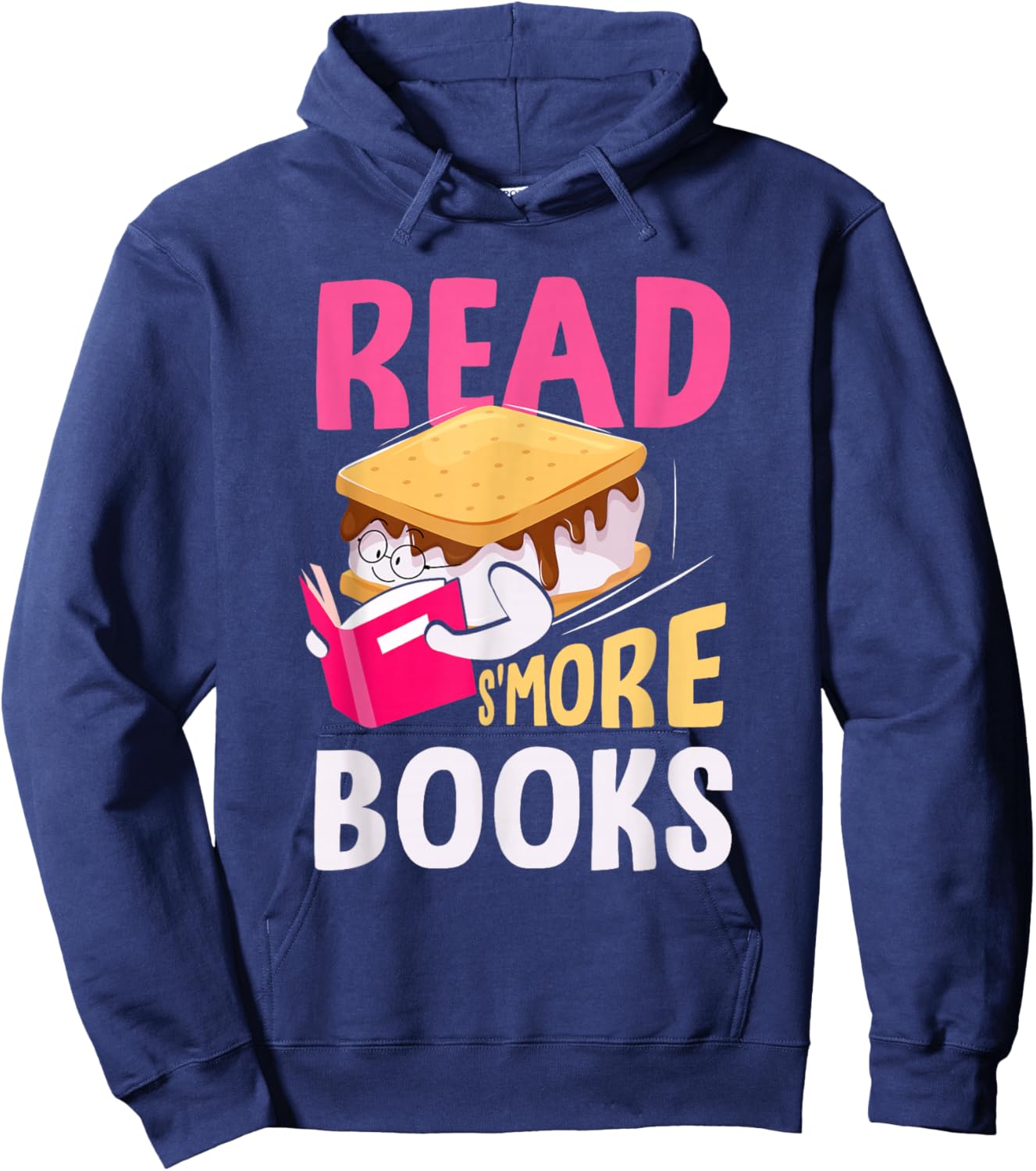 Read S'More Books Camping Bookworm Librarian Smores Lover Hoodie - Hoodie | Navy