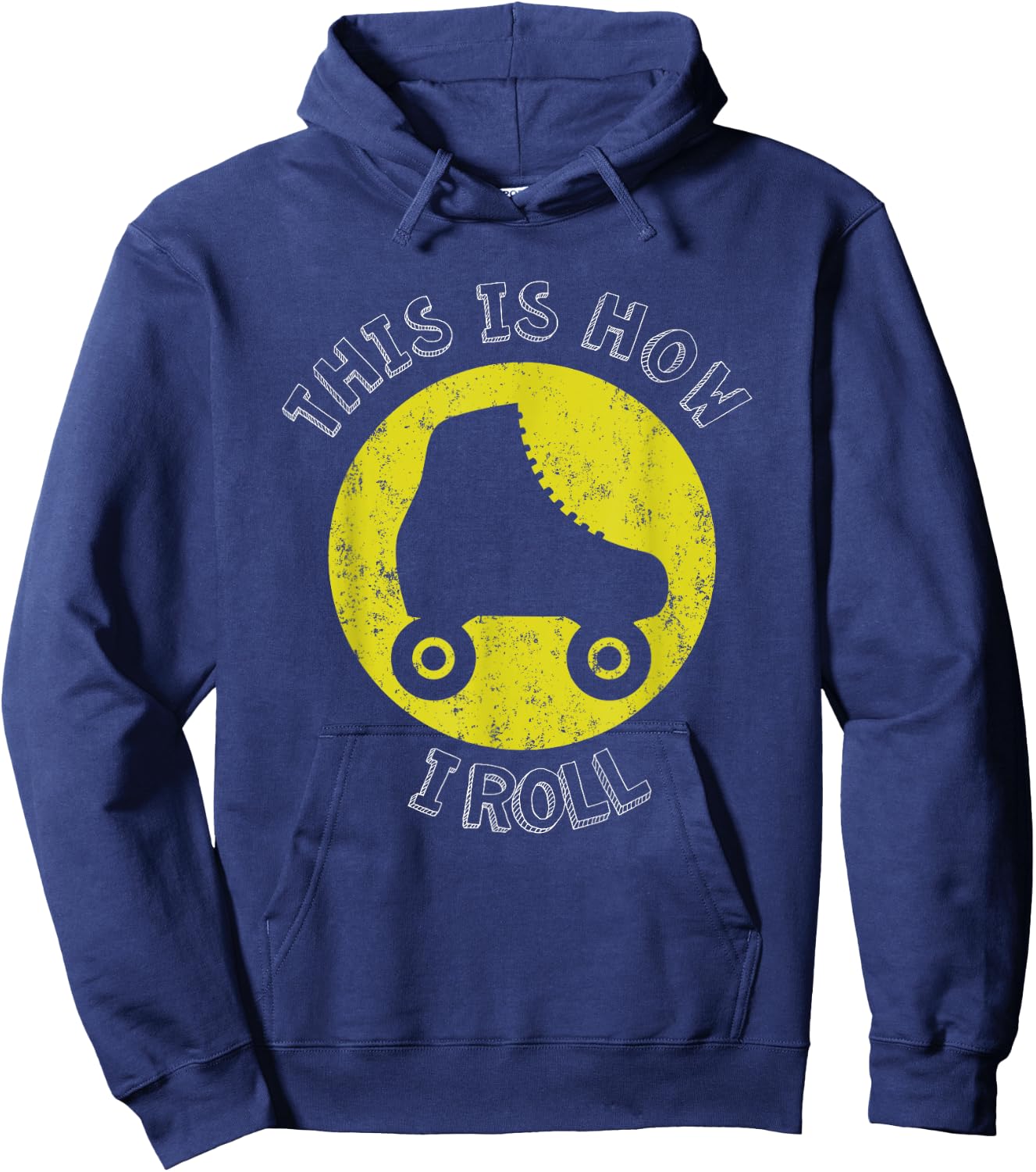 70's This Is How I Roll Vintage Retro Roller Skates Shirt Hoodie - Hoodie | Navy