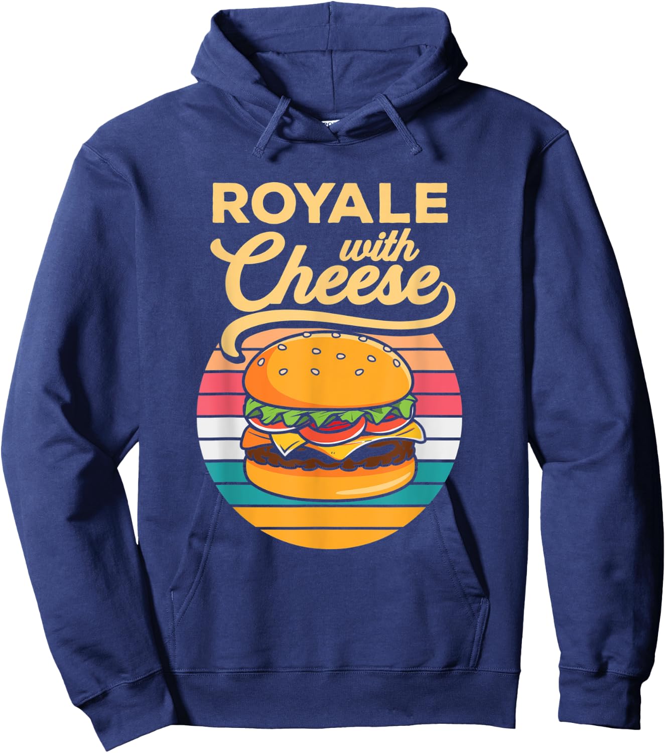 Cheese Burger Royale Cheeseburger Hamburger Lover Hoodie - Hoodie | Navy