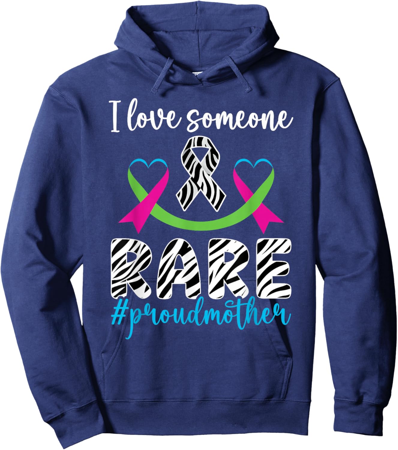 Proud Mother Rare Disease Warrior Rare Disease Awareness Hoodie - Hoodie | Navy