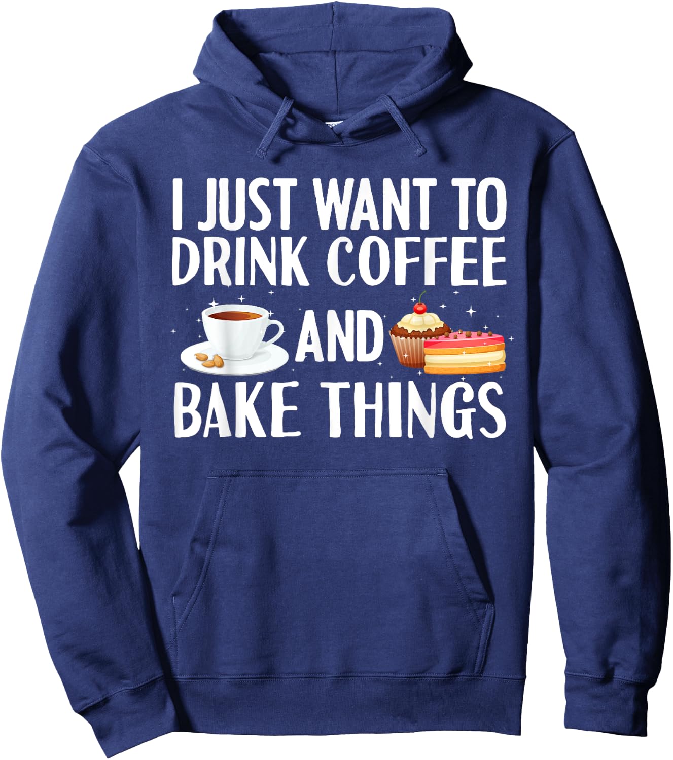 Cool Baker Women Cupcake Baking Bakers Coffee Lovers Hoodie - Hoodie | Navy