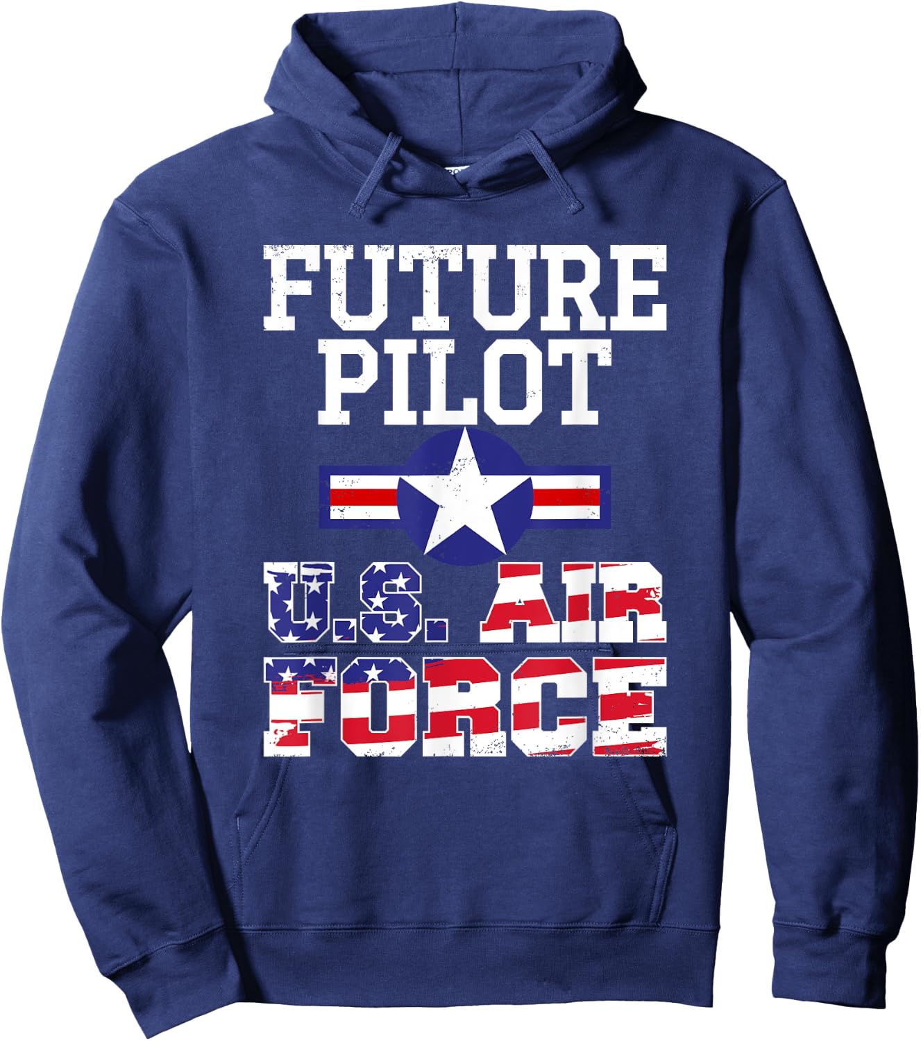 US Air Force Future Pilot Vintage silhouette T shirt Hoodie - Hoodie | Navy