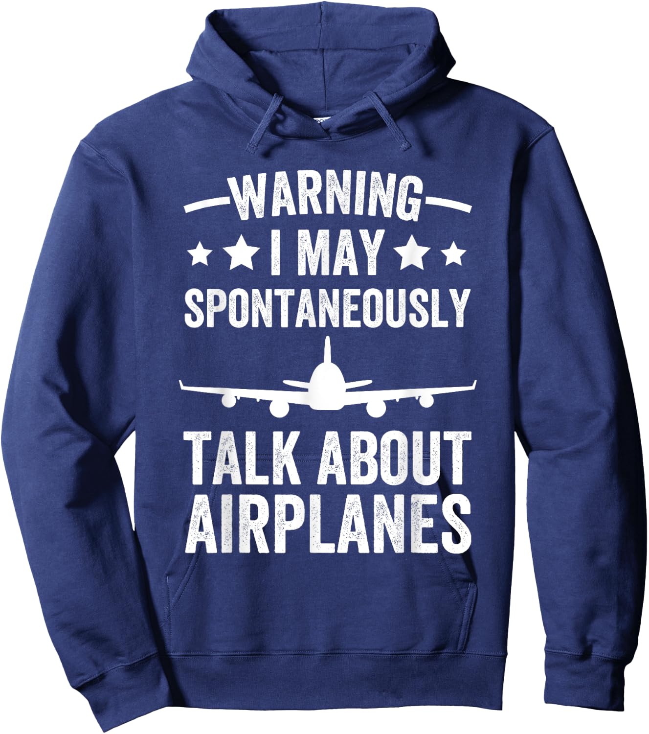I May Talk About Airplanes Funny Pilot & Aviation Airplane Hoodie - Hoodie | Navy
