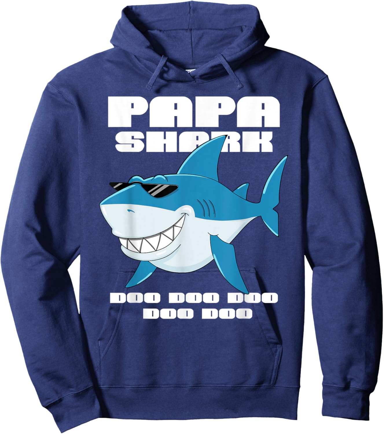 Papa Shark , Daddy Shark Shirt, Family Shark Gift Hoodie - Hoodie | Navy