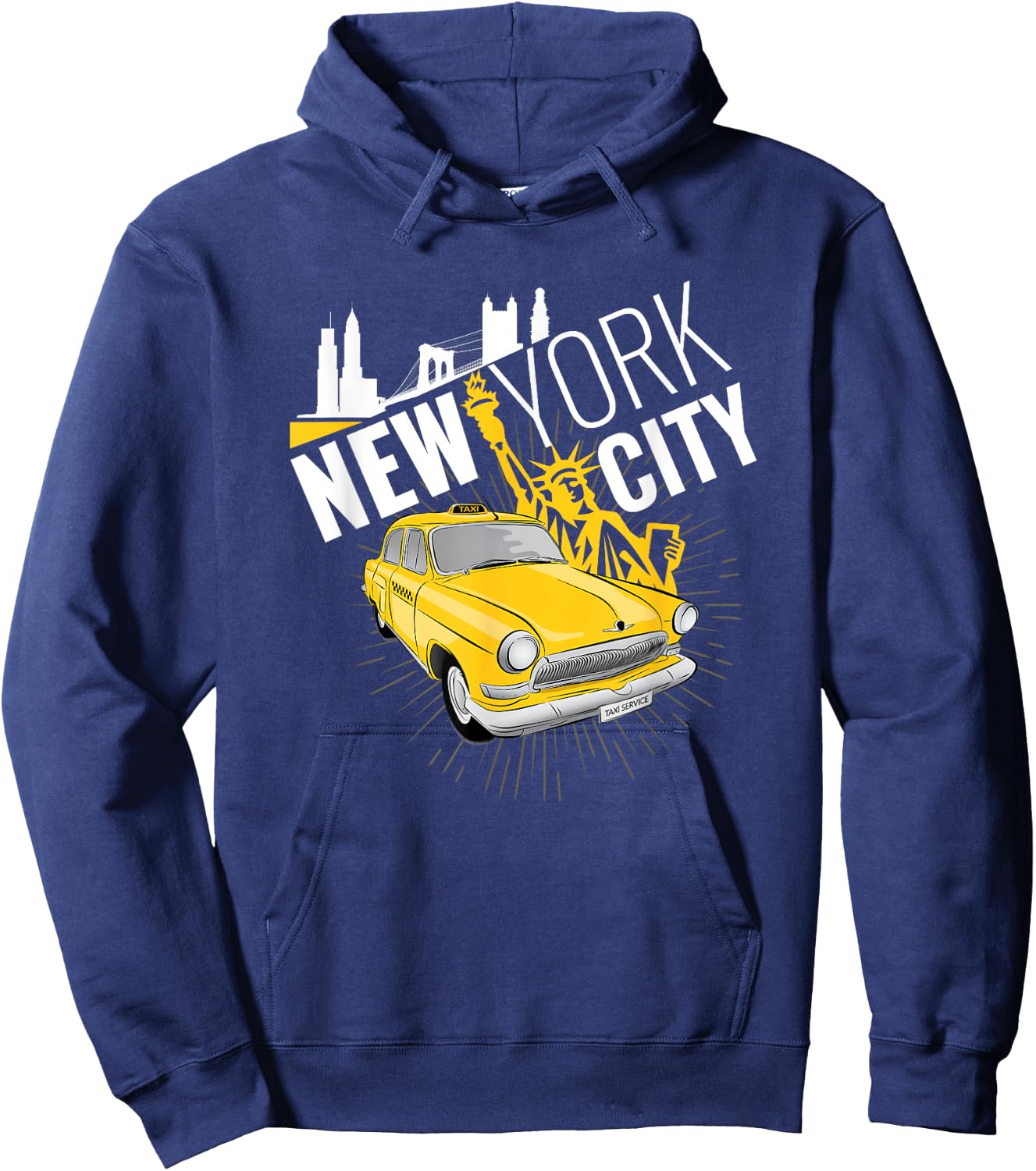 NYC New York Yellow Cab Taxi Gift Shirt Men Women Kids Hoodie - Hoodie | Navy