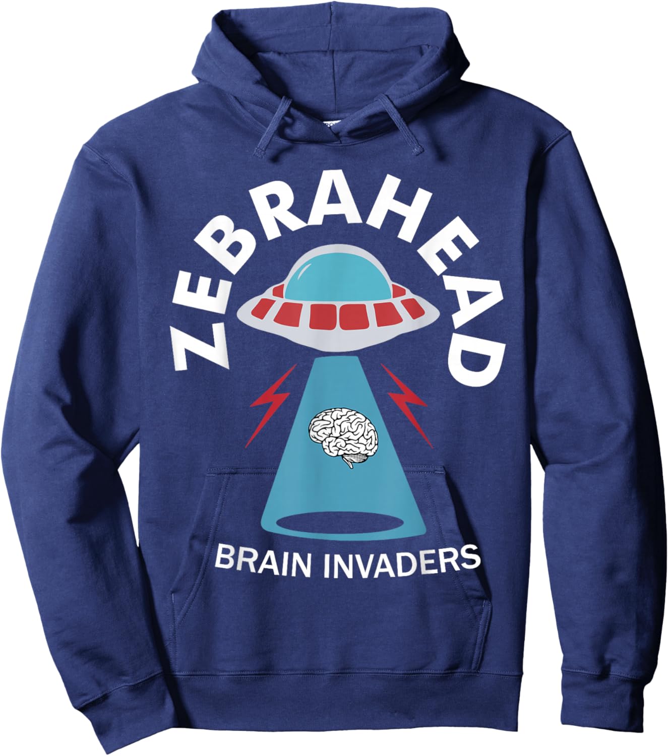 Zebrahead brain invaders Funny design Hoodie - Hoodie | Navy