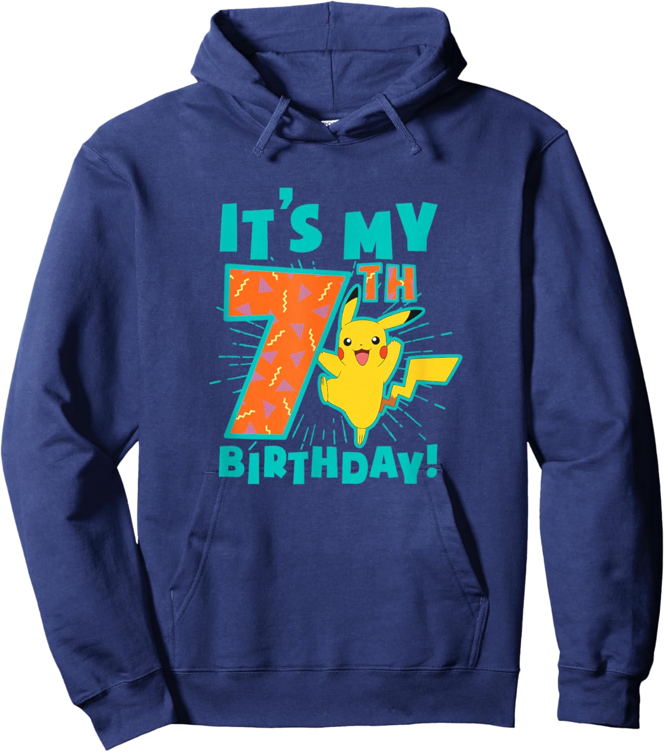 Pokémon Pikachu My 7th Birthday Awesome Celebration Hoodie - Hoodie | Navy
