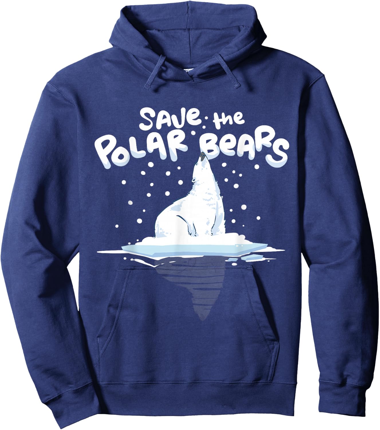 Save the Polar Bears Climate Awareness Earth Day Hoodie - Hoodie | Navy