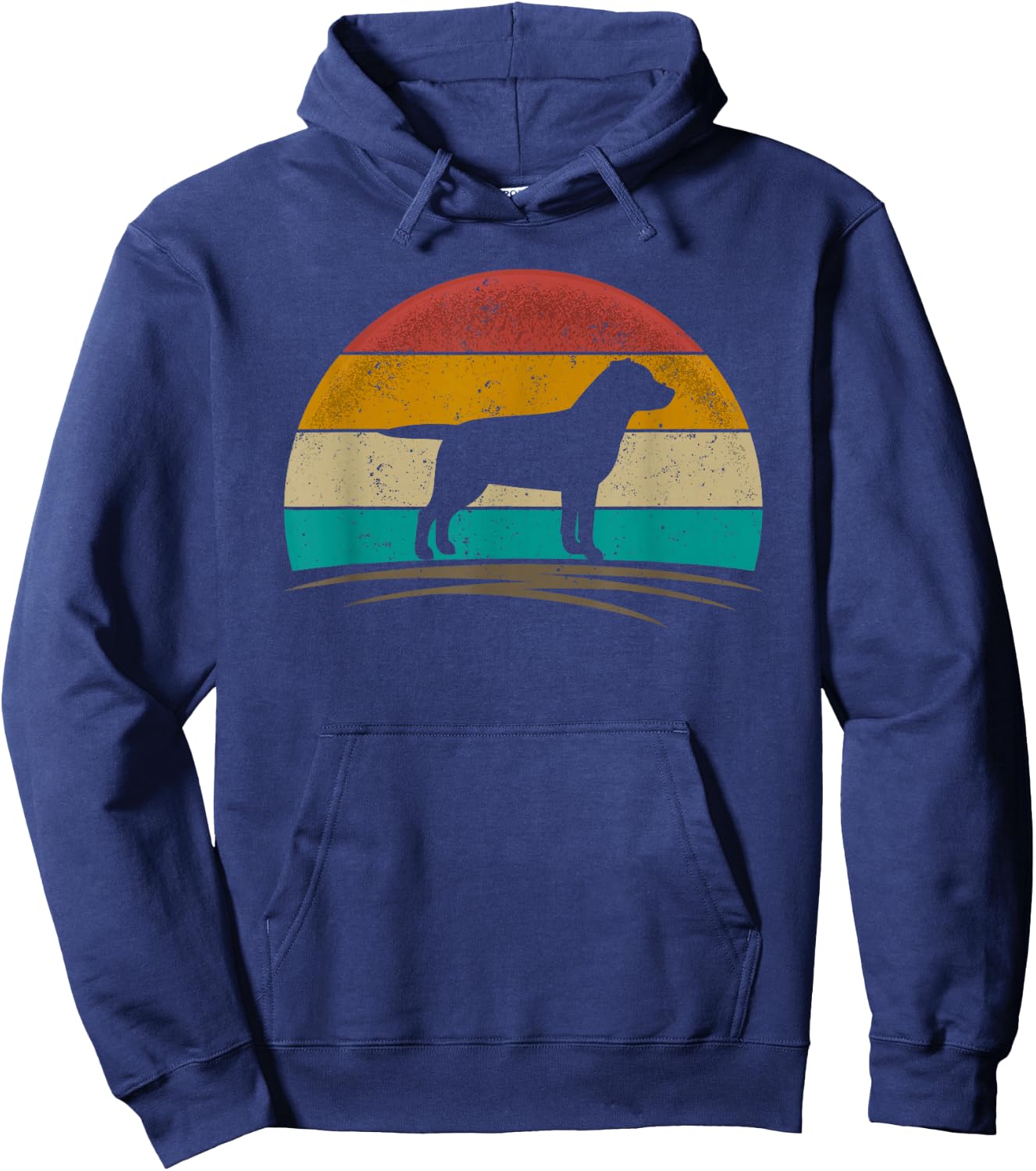 Labrador Retriever Dog Retro Labrador Lover Pet Lab Mom Dad Hoodie - Hoodie | Navy