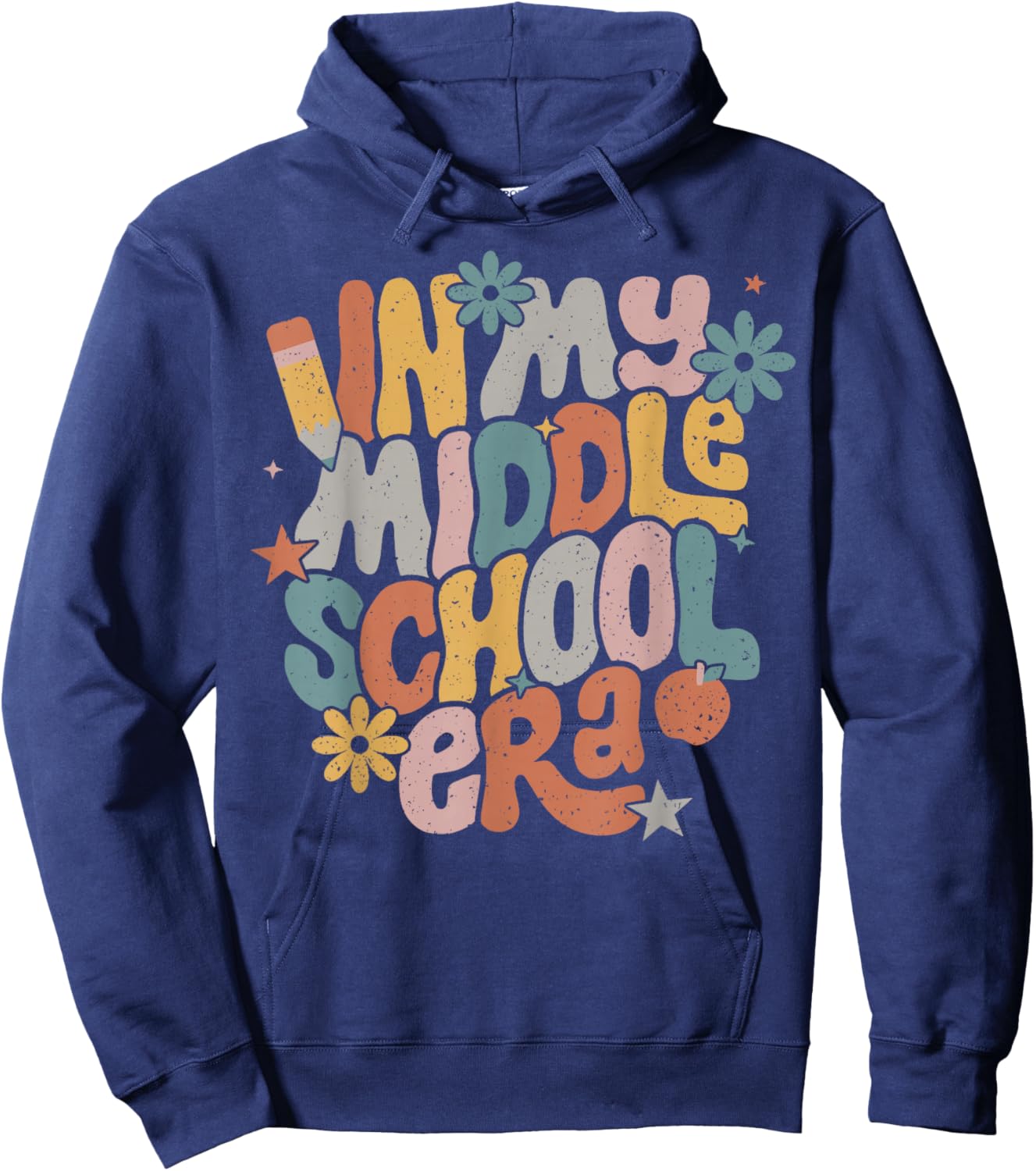 In My Middle School Era 5th Grade Graduation Back To School Hoodie - Hoodie | Navy