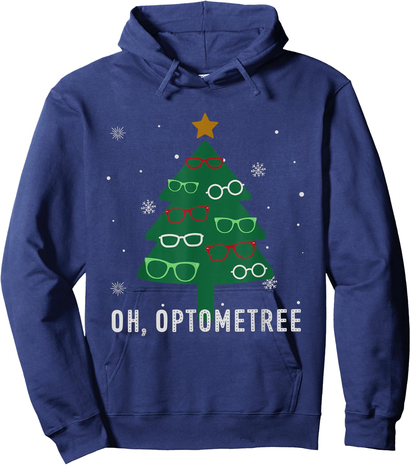 Oh Optometree Christmas Tree Optometry Student Eye Squad Hoodie - Hoodie | Navy