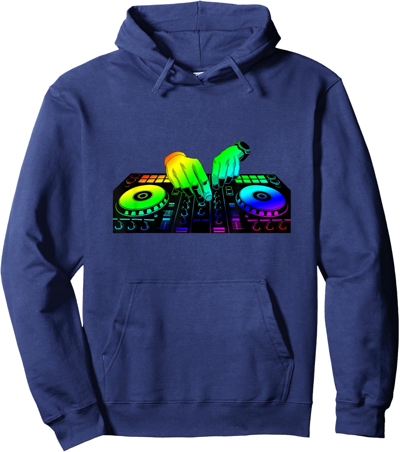 Disc Jockey Gift Turntable DJ Hoodie - Hoodie | Navy