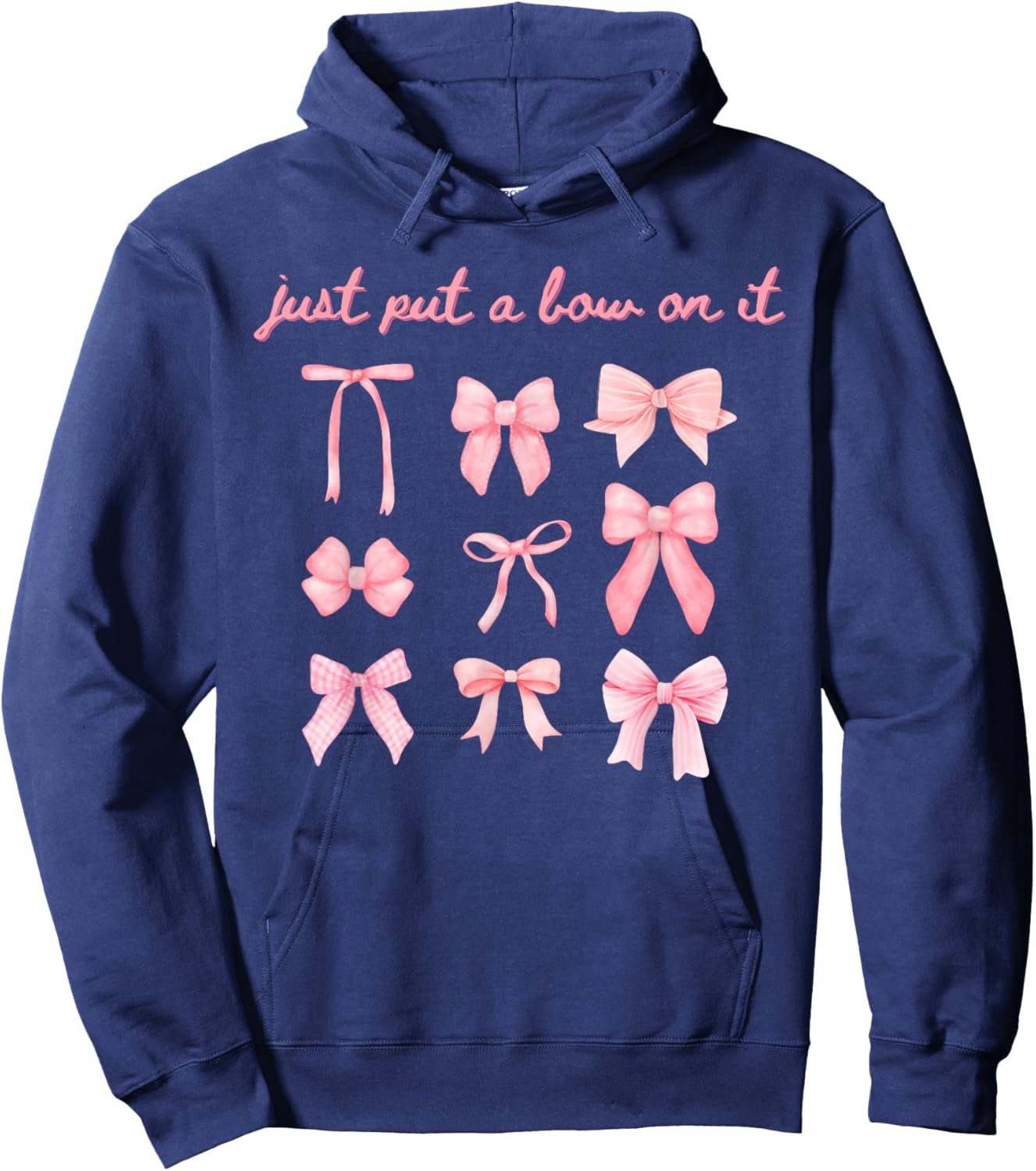 Just Put A Bow On It Hoodie - Hoodie | Navy