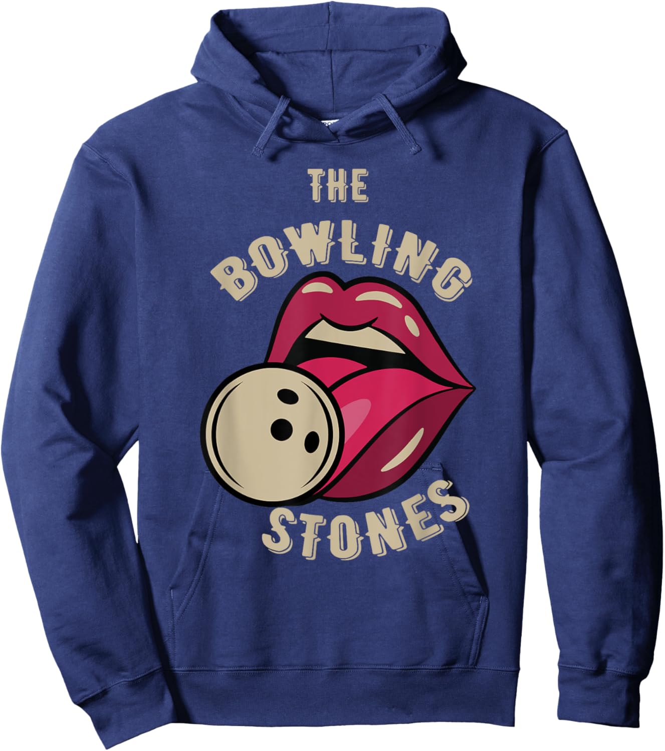 Funny Pun Bowling Stone Hoodie - Hoodie | Navy