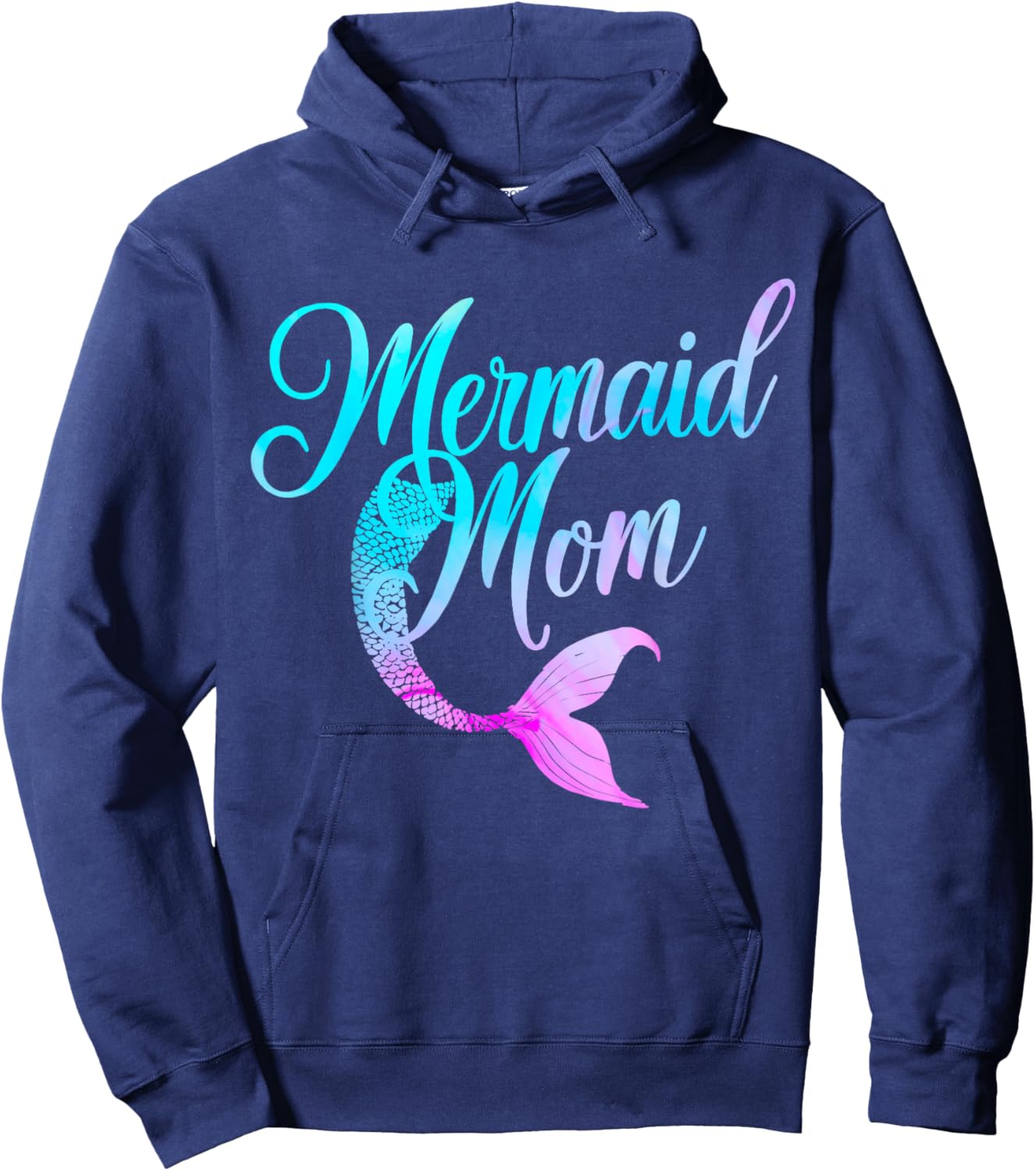 Mermaid Birthday Party Mermaid Mom Hoodie - Hoodie | Navy
