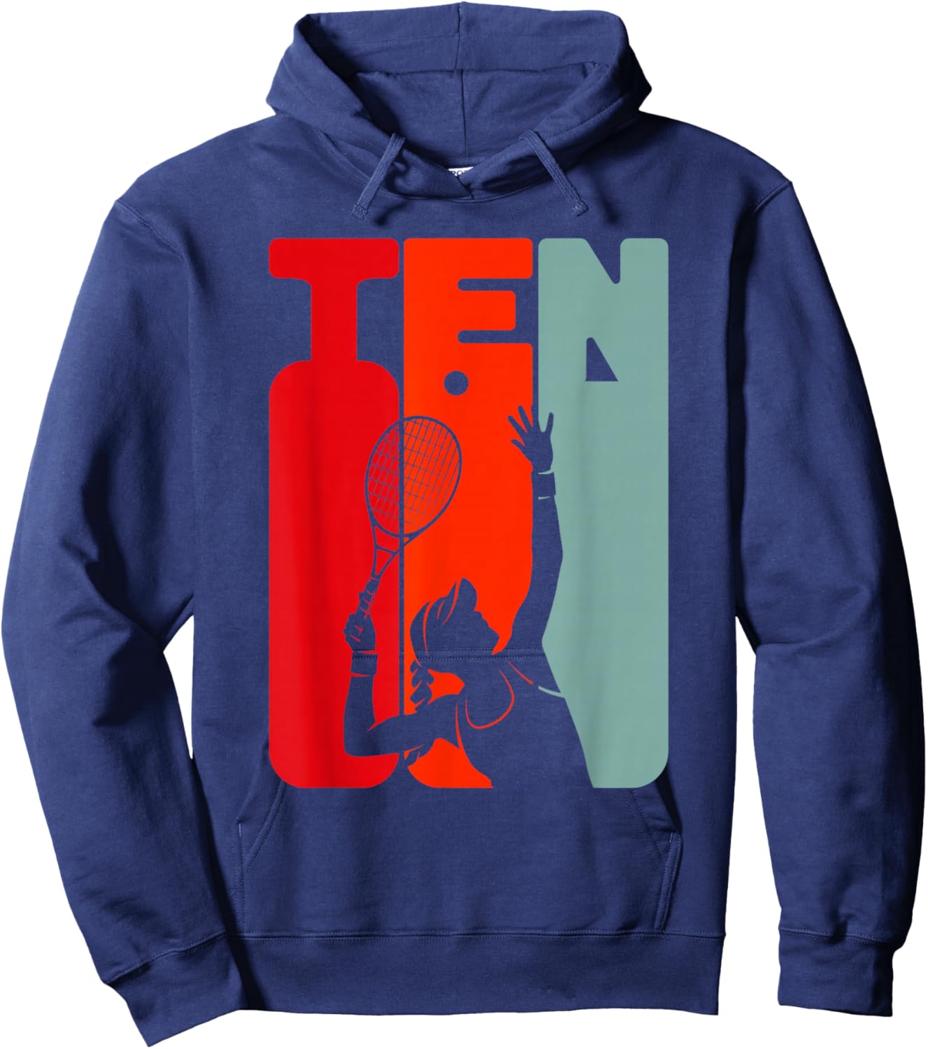 10th Birthday Tennis Player 10 Years Girls Tennis Hoodie - Hoodie | Navy