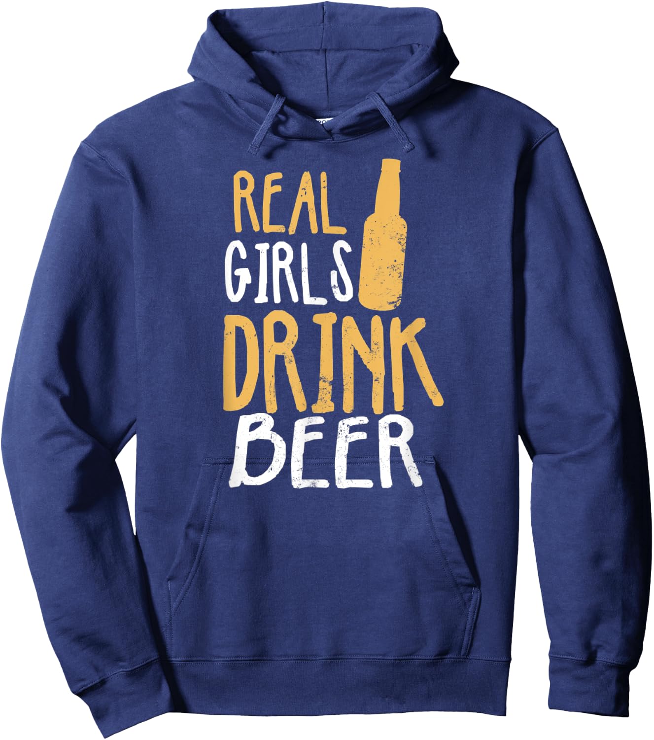Beer Babe Design Real Girls Drink Beer Gift Hoodie - Hoodie | Navy