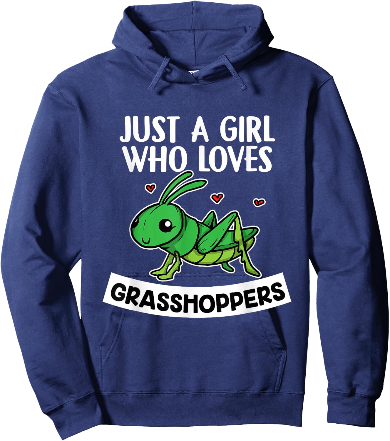 Just A Girl Who Loves Grasshoppers Grasshoppers Costume Hoodie - Hoodie | Navy