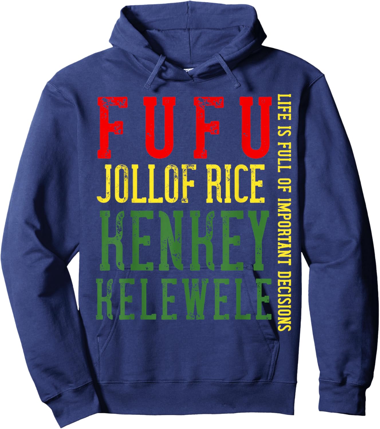 Ghana Flag Women Ghanaian Pride Roots Heritage Food Hoodie - Hoodie | Navy