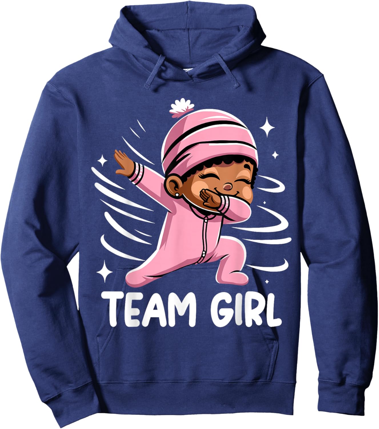 Gender Reveal Party Team Girl Baby Announcement Hoodie - Hoodie | Navy