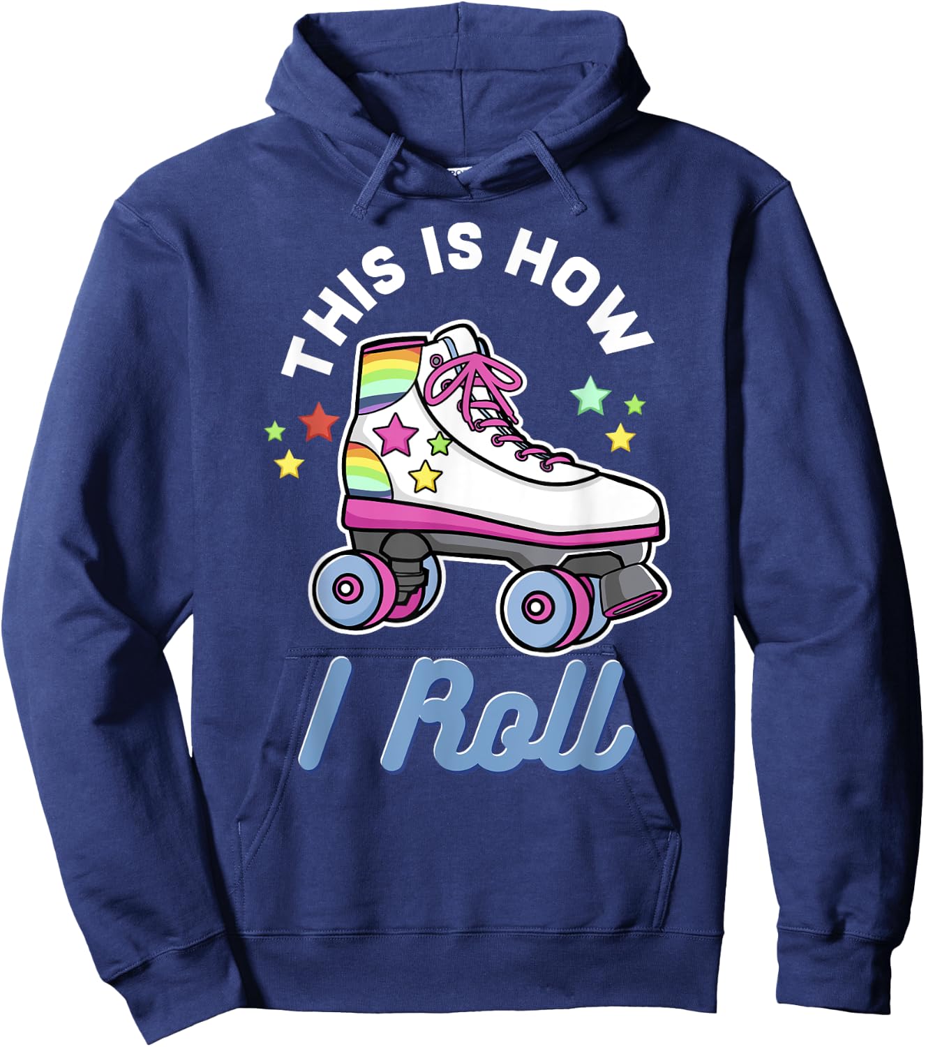 Funny Roller Girl Roller Skate Gift Design Idea Hoodie - Hoodie | Navy