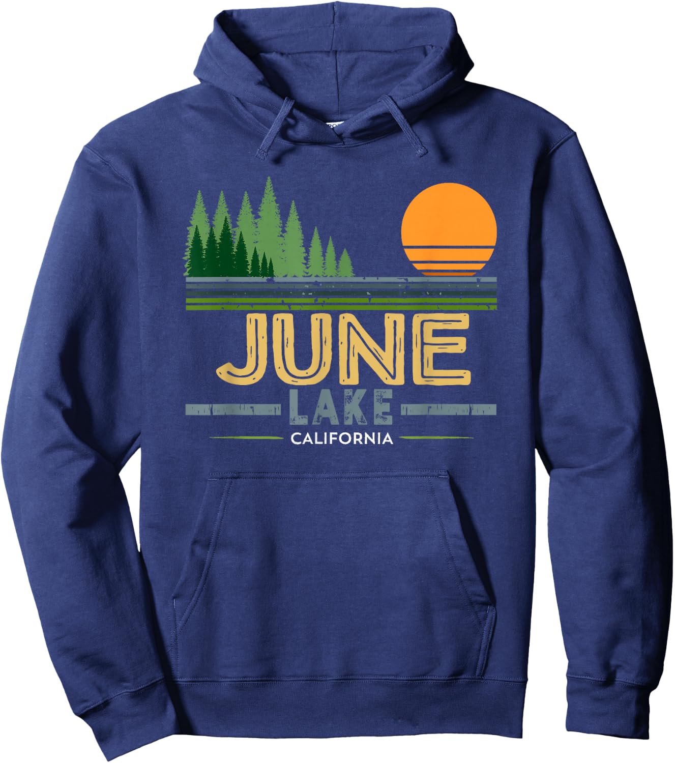 Vintage June Lake California Hoodie - Hoodie | Navy