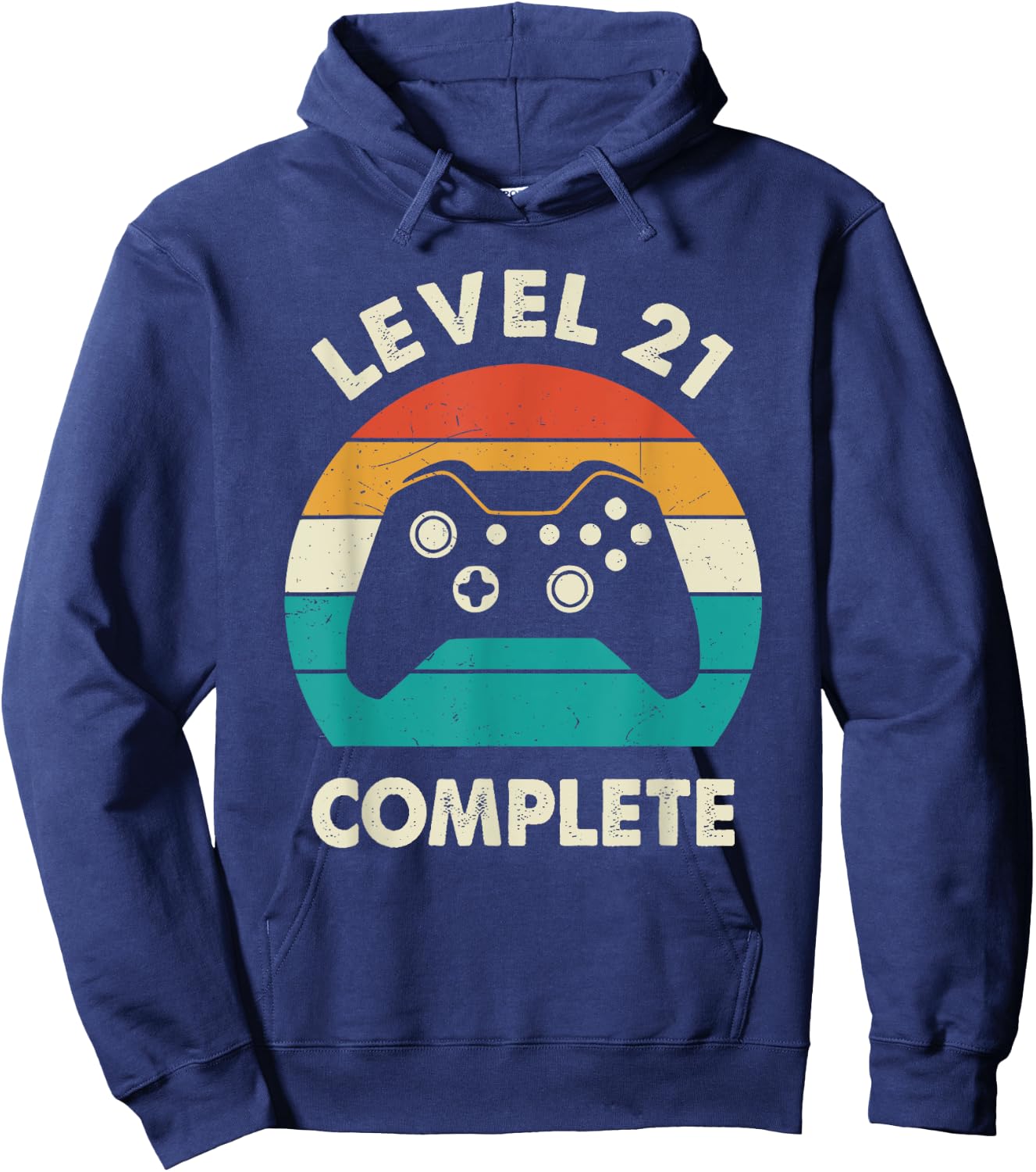 Level 21 Complete 21st Funny Wedding Anniversary For Couples Hoodie - Hoodie | Navy