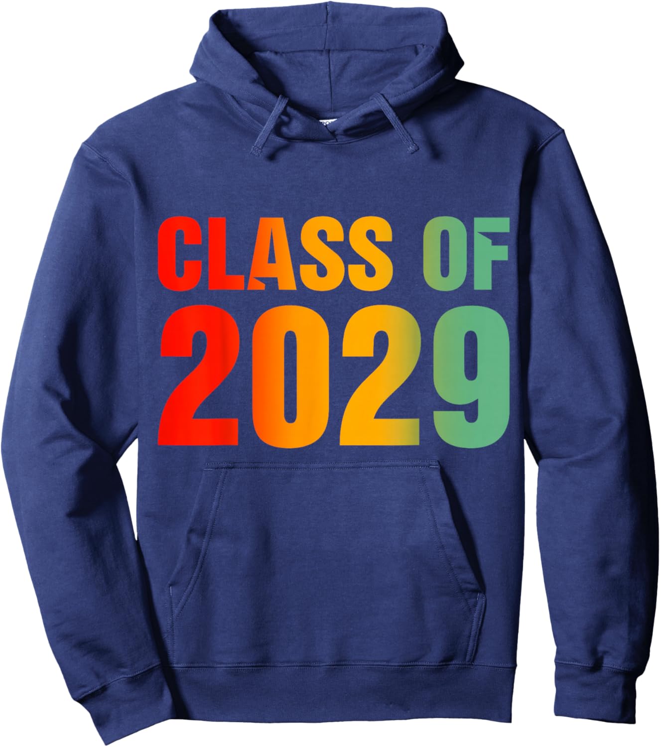 Class Of 2029 Grow With Me Graduation First Day Of School Hoodie - Hoodie | Navy