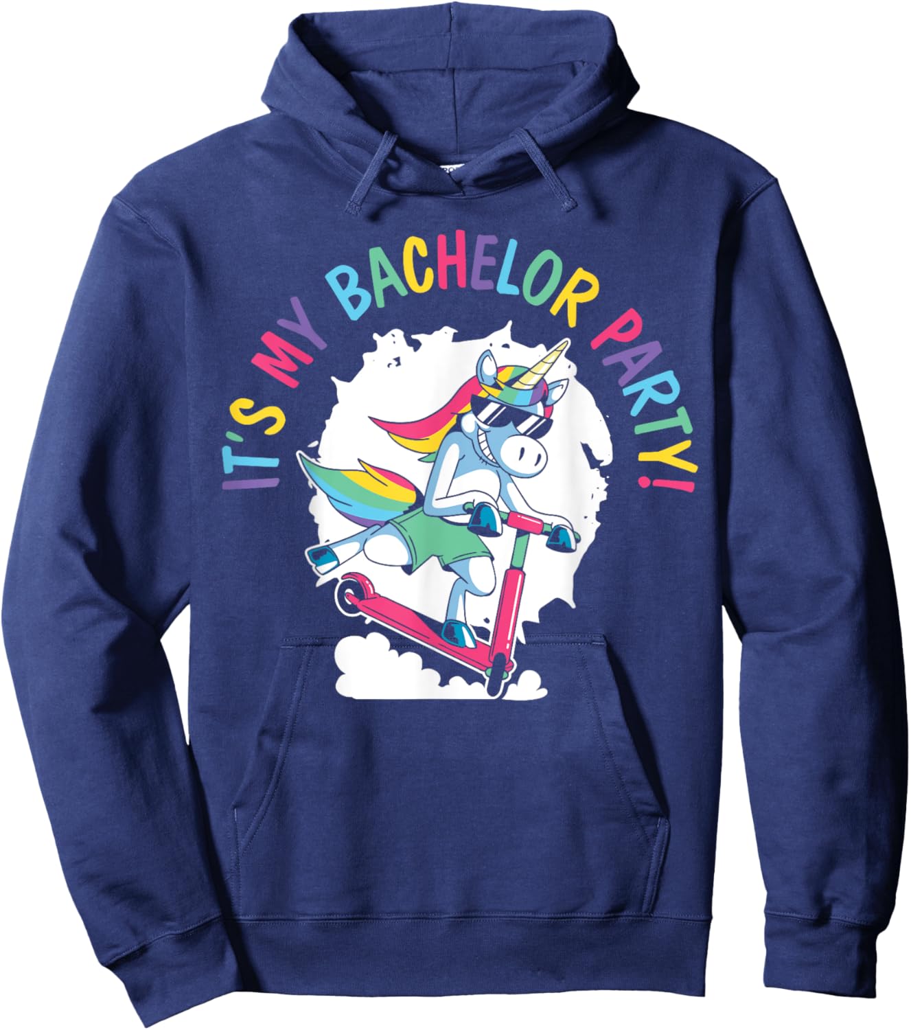 It's My Bachelor Party Unicorn Groom Marriage Wedding Hoodie - Hoodie | Navy