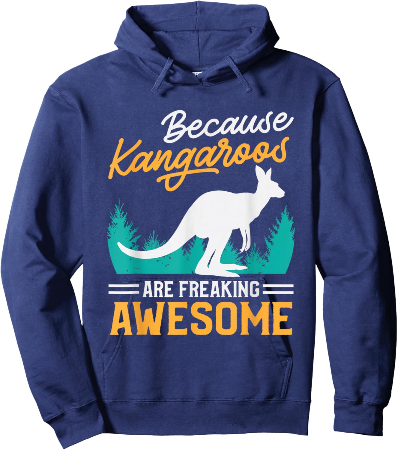 Kangaroo Design Men Women Boys Girls Kids Kangaroo Animal Hoodie - Hoodie | Navy