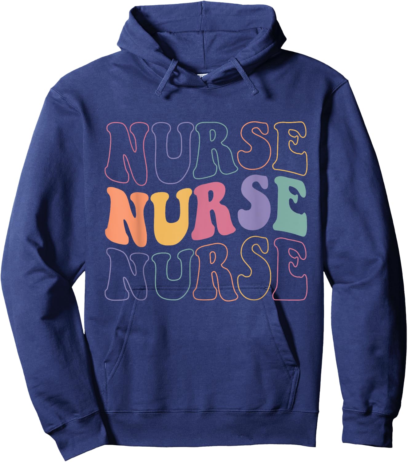 Groovy Nurse Women School Nurse RN ICU ER Pediatric Hoodie - Hoodie | Navy