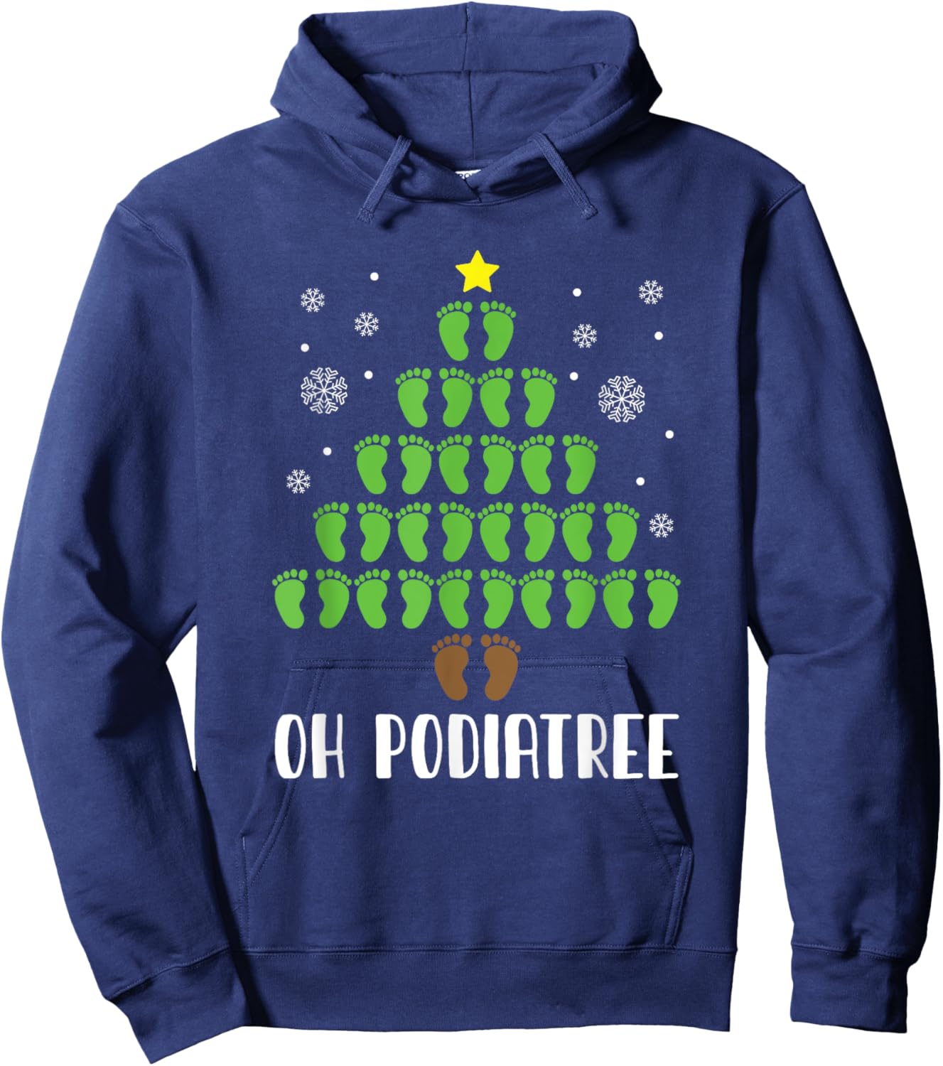 Oh Podiatree Chiropodist Podiatrist Funny Christmas Podiatry Hoodie - Hoodie | Navy