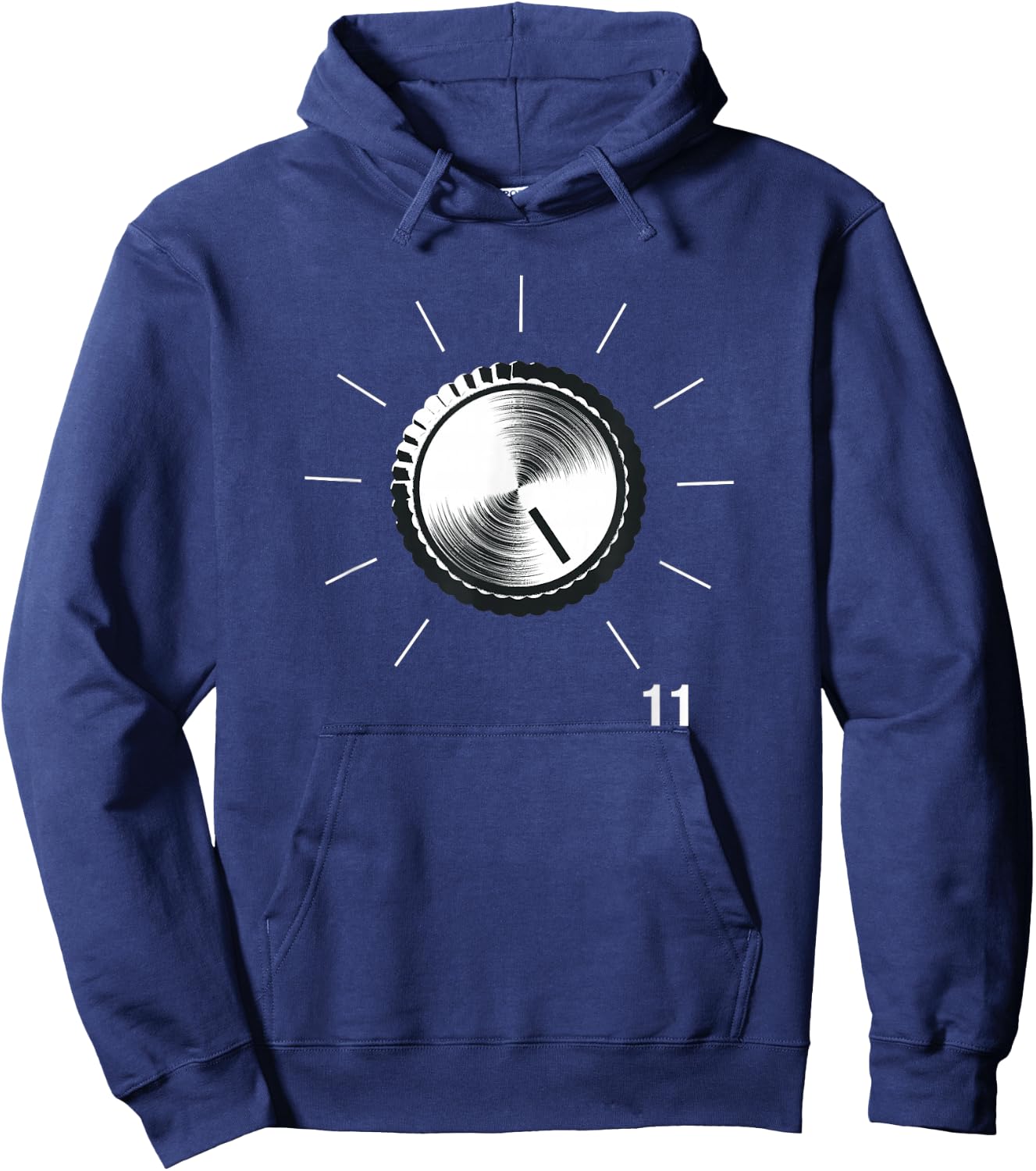 This Go to Eleven - Vintage Tube Amp Volume Control Hoodie - Hoodie | Navy