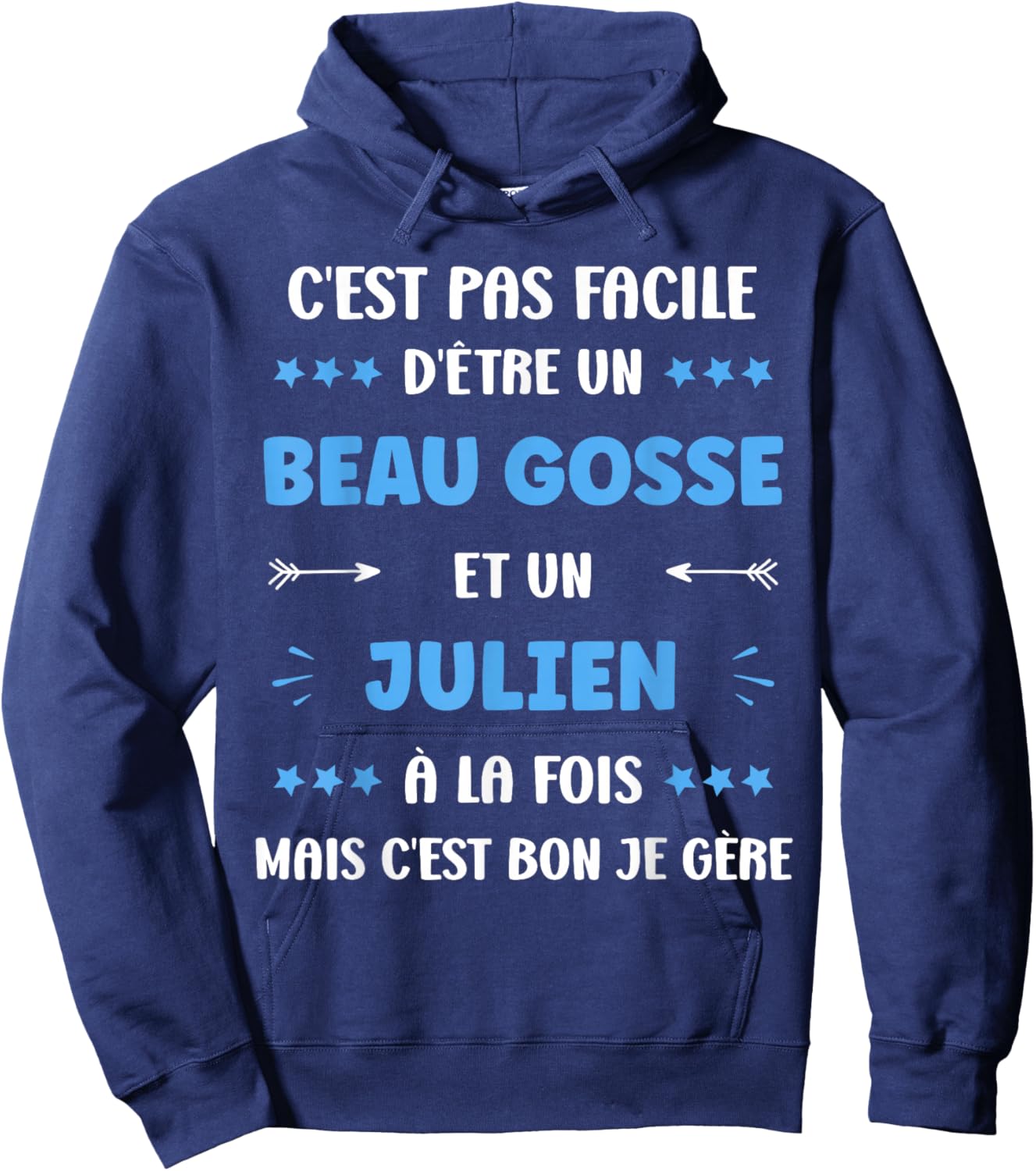 Beau gosse Super Julien Boys Humour Name Julien , Black, S Hoodie - Hoodie | Navy