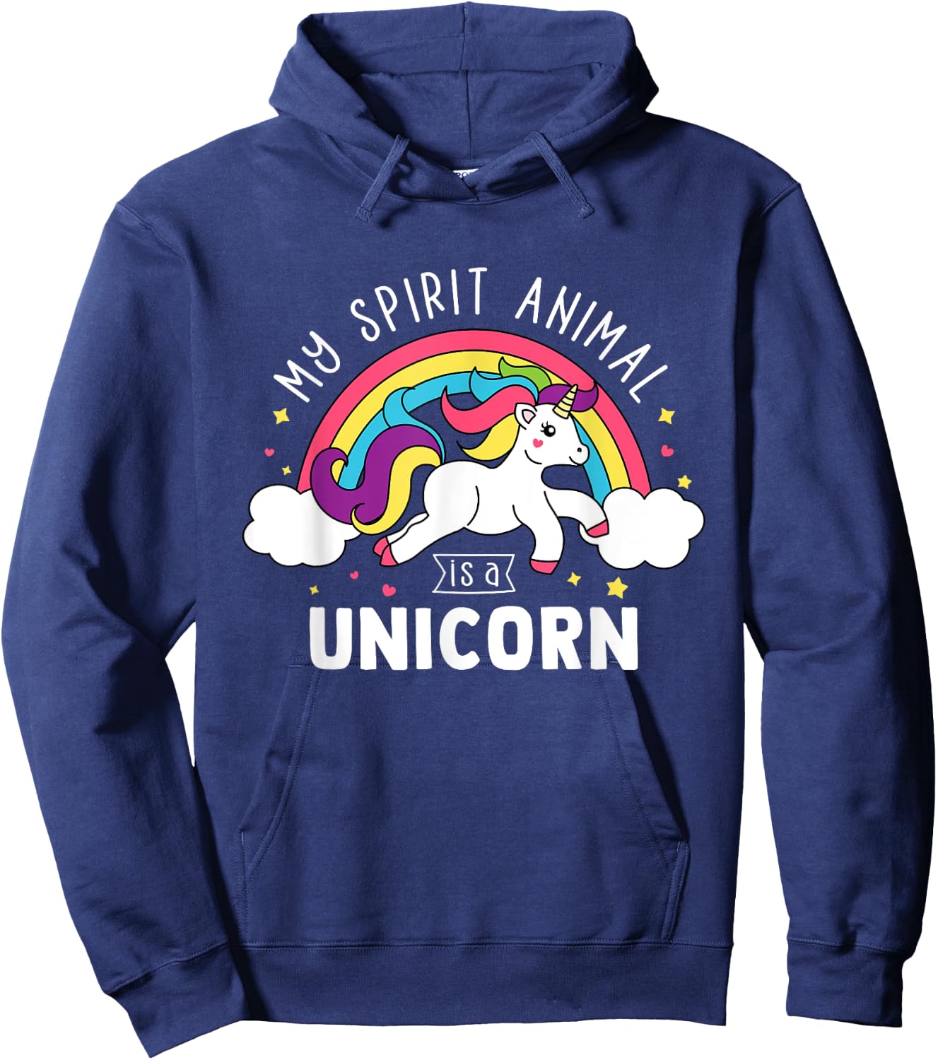 My Spirit Animal Is A Unicorn - Cute Unicorn Gift Hoodie - Hoodie | Navy