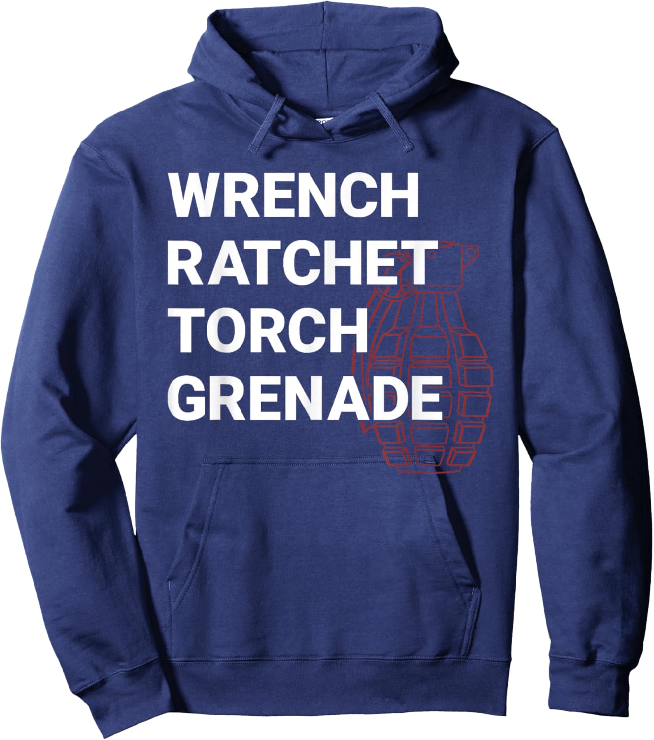 Wrench Ratchet Torch Grenade Equipment Tools Hoodie - Hoodie | Navy
