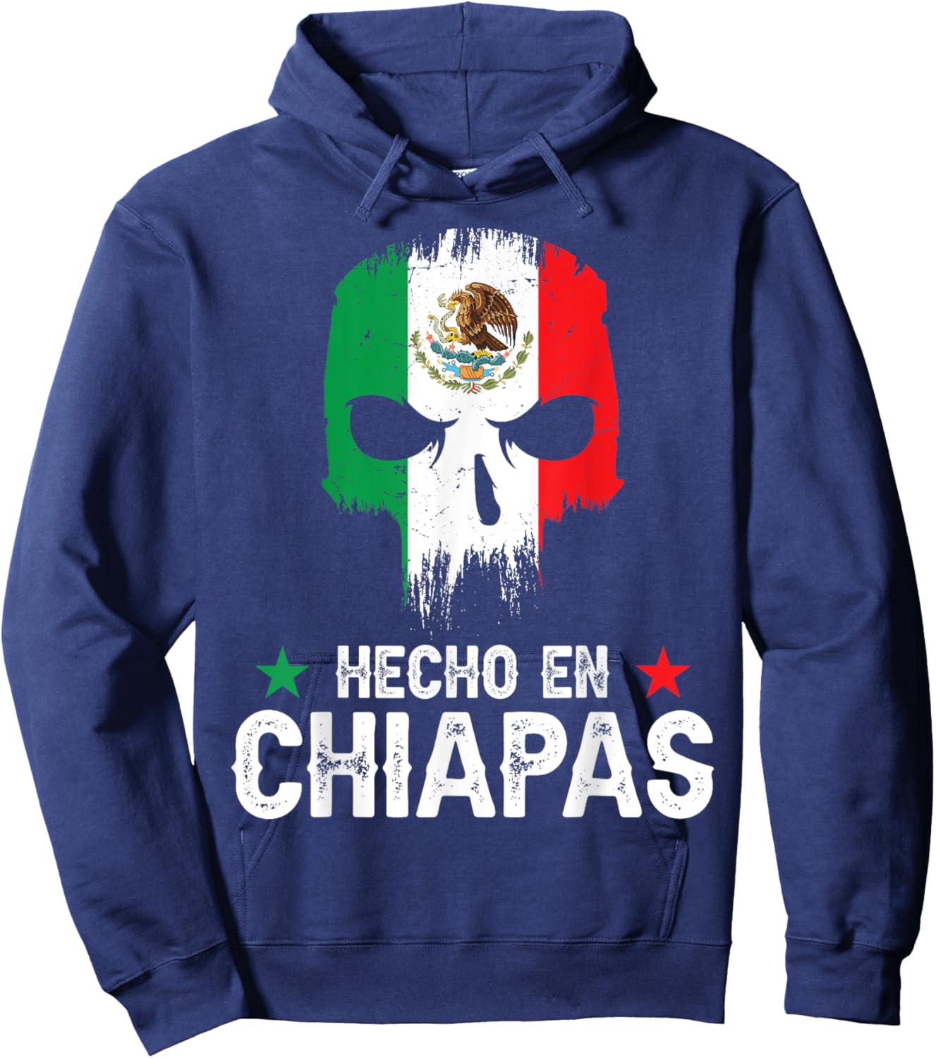Hecho en Chiapas Mexico - Mexican Flag - Chiapas Hoodie - Hoodie | Navy