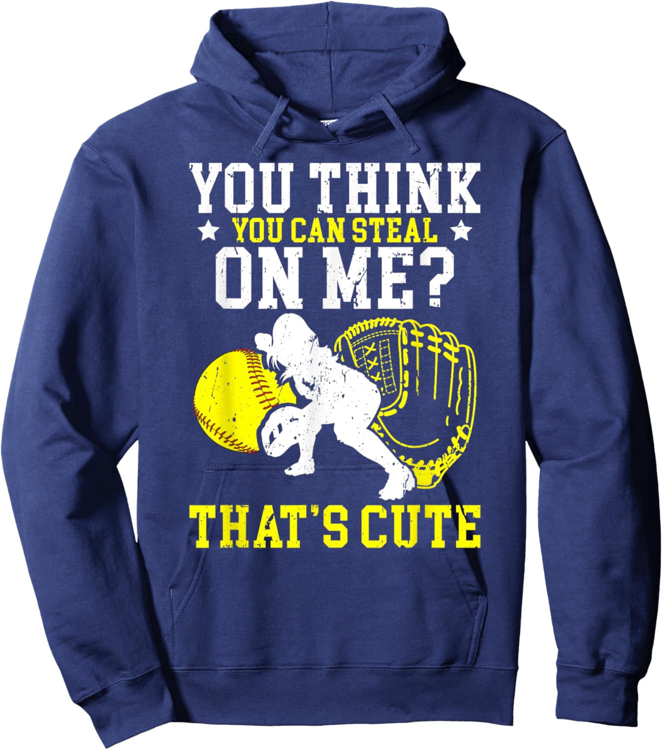 Softball Catcher Funny Girls Softball Catcher Softball Hoodie - Hoodie | Navy