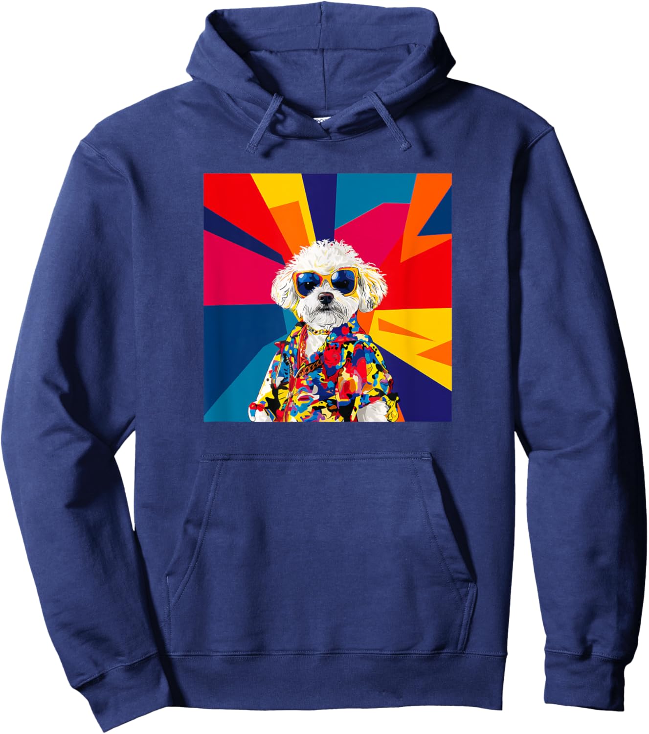 Peekapoo Dog Fashion Cute Colorful Pop Art Hoodie - Hoodie | Navy