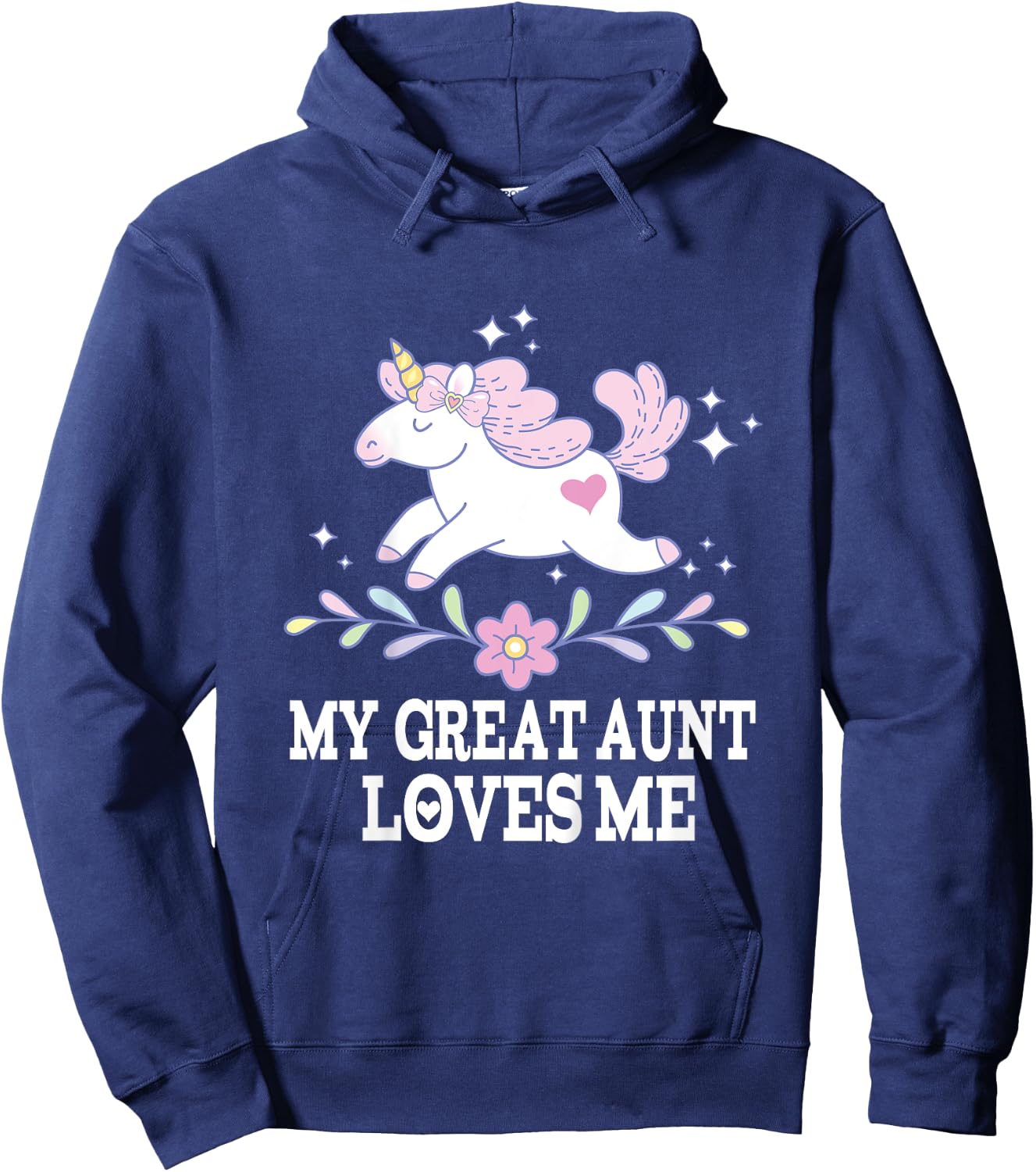 My Great Aunt Loves Me Grand Niece Unicorn Hoodie - Hoodie | Navy
