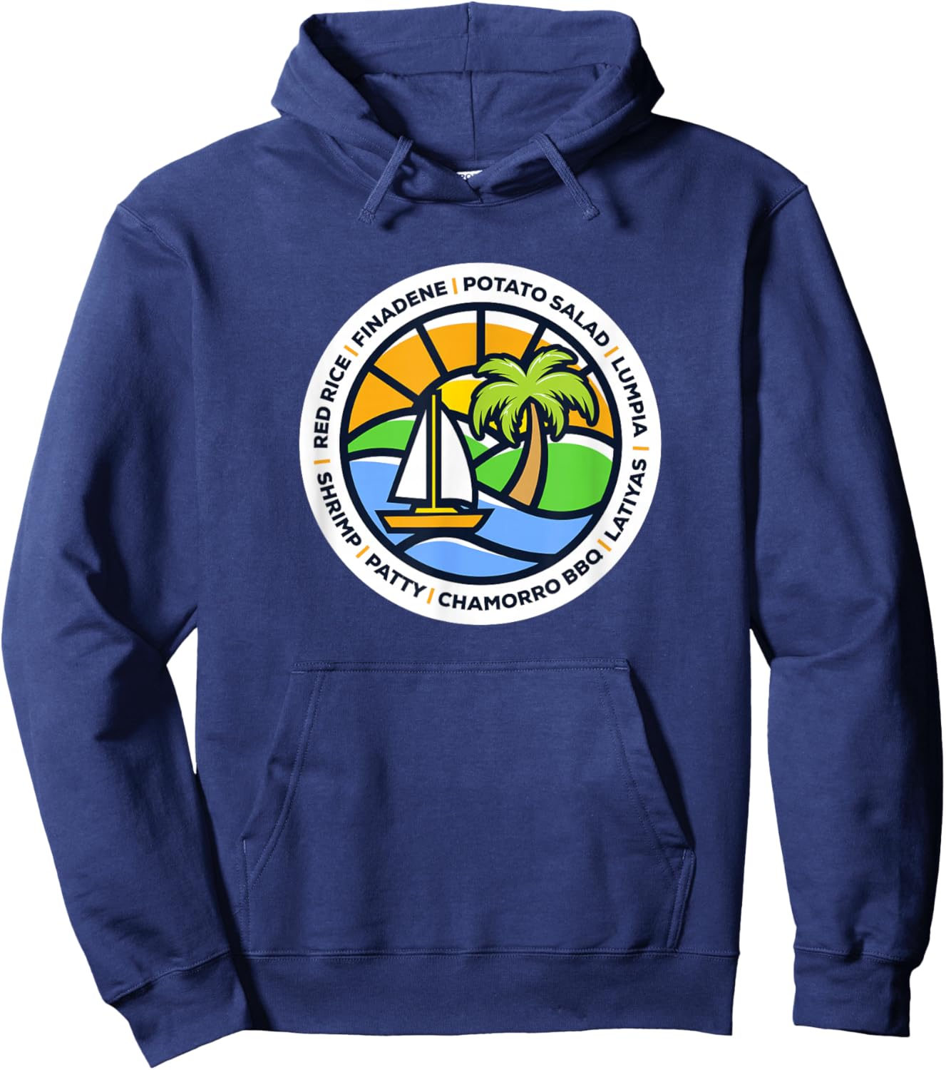 Guam Food Chamorro Culture BBQ Guamanian Graphic Design Hoodie - Hoodie | Navy